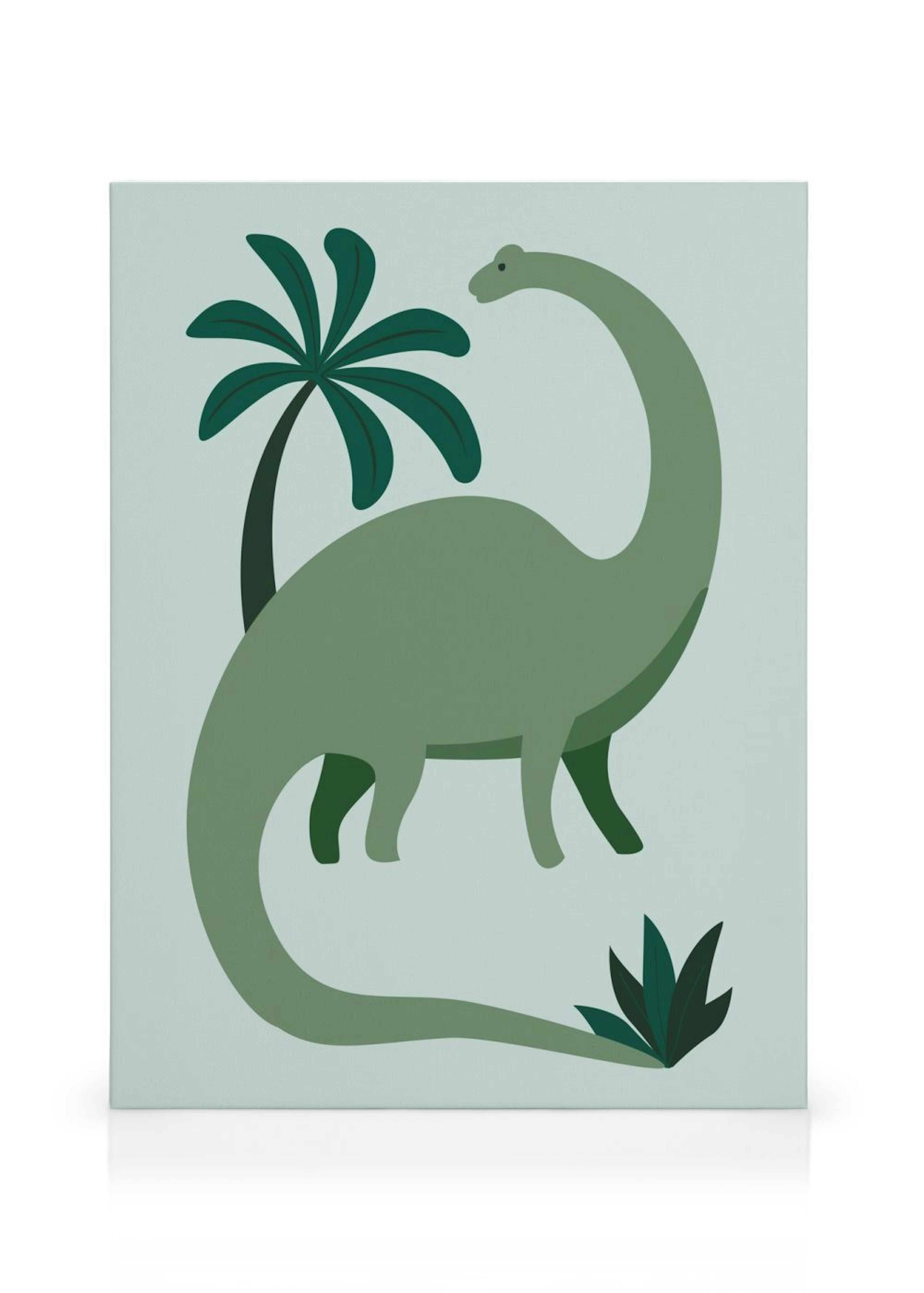 Green Dinosaur Leinwandbild