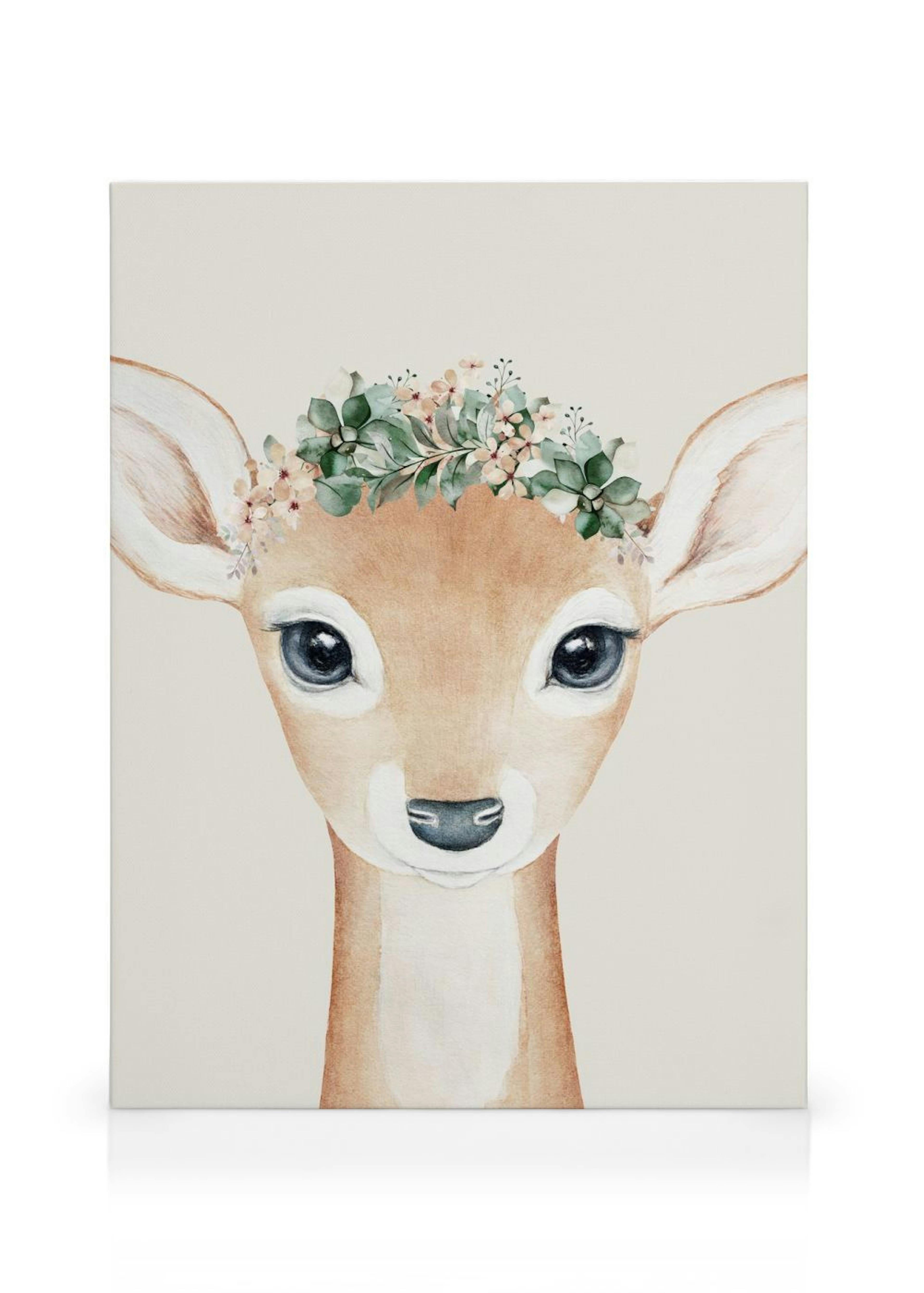 Flower Deer Lienzo
