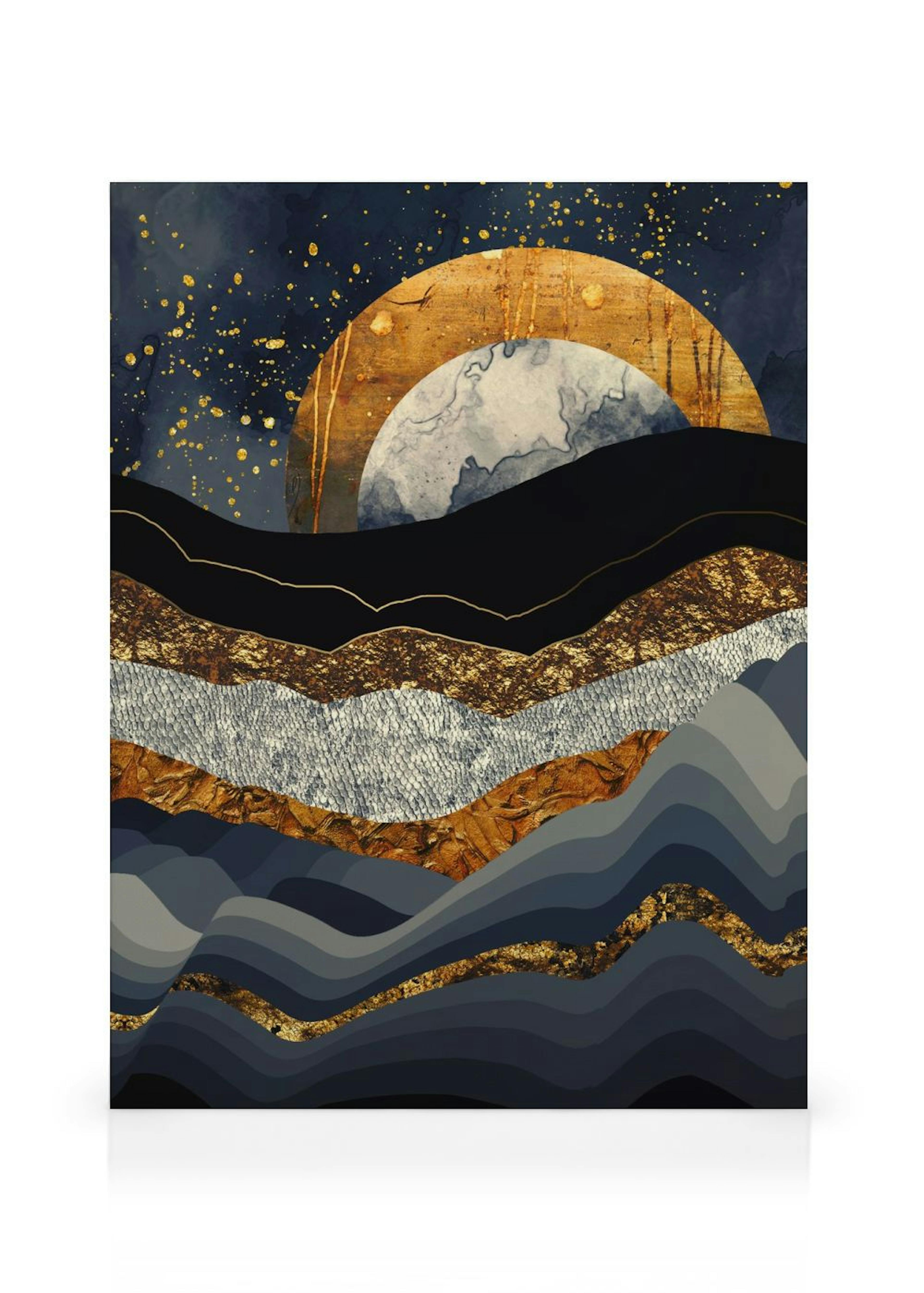 SpaceFrog Designs - Metallic Mountains Canvas print