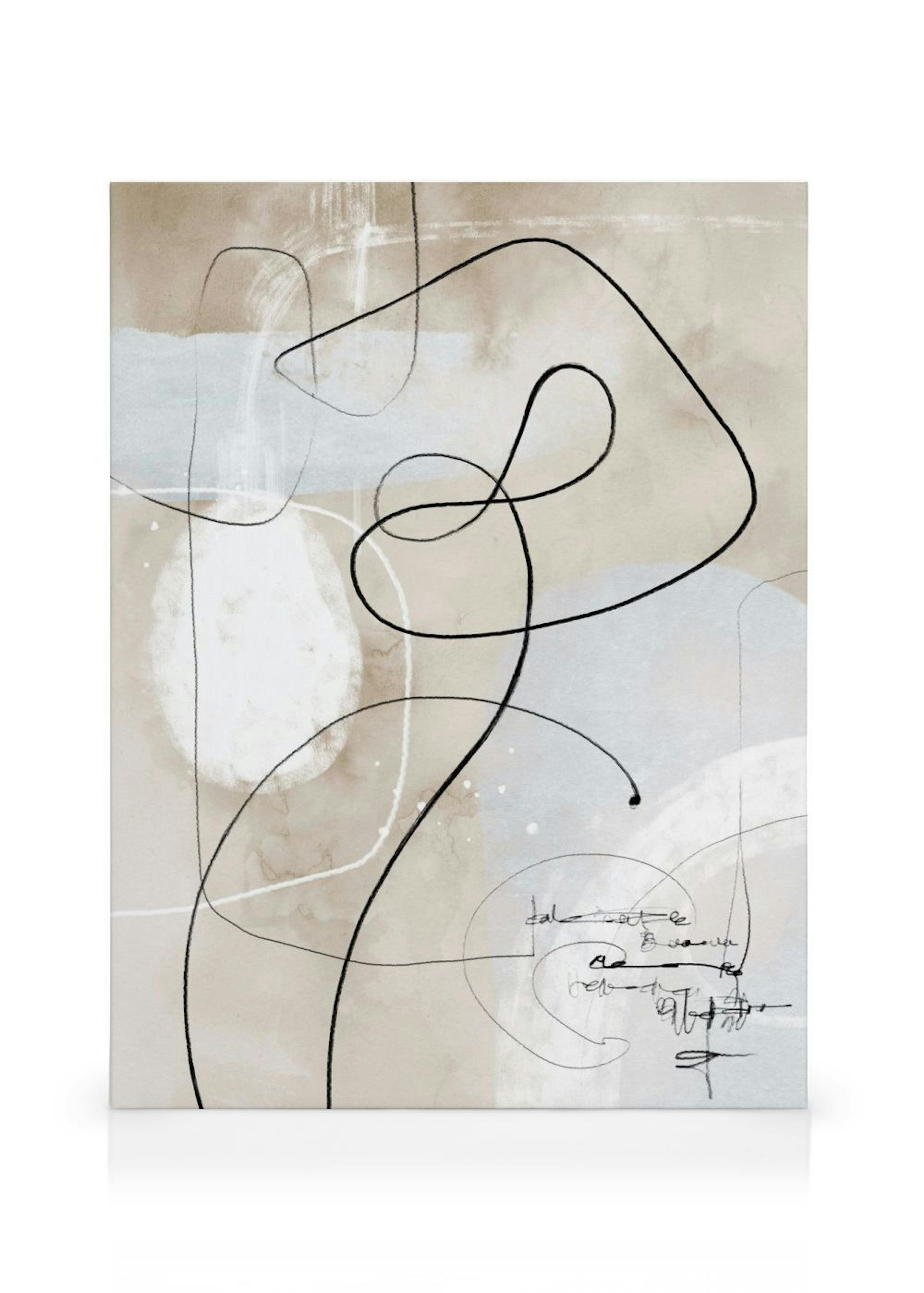 Soft Abstract Lines No1 Canvas print