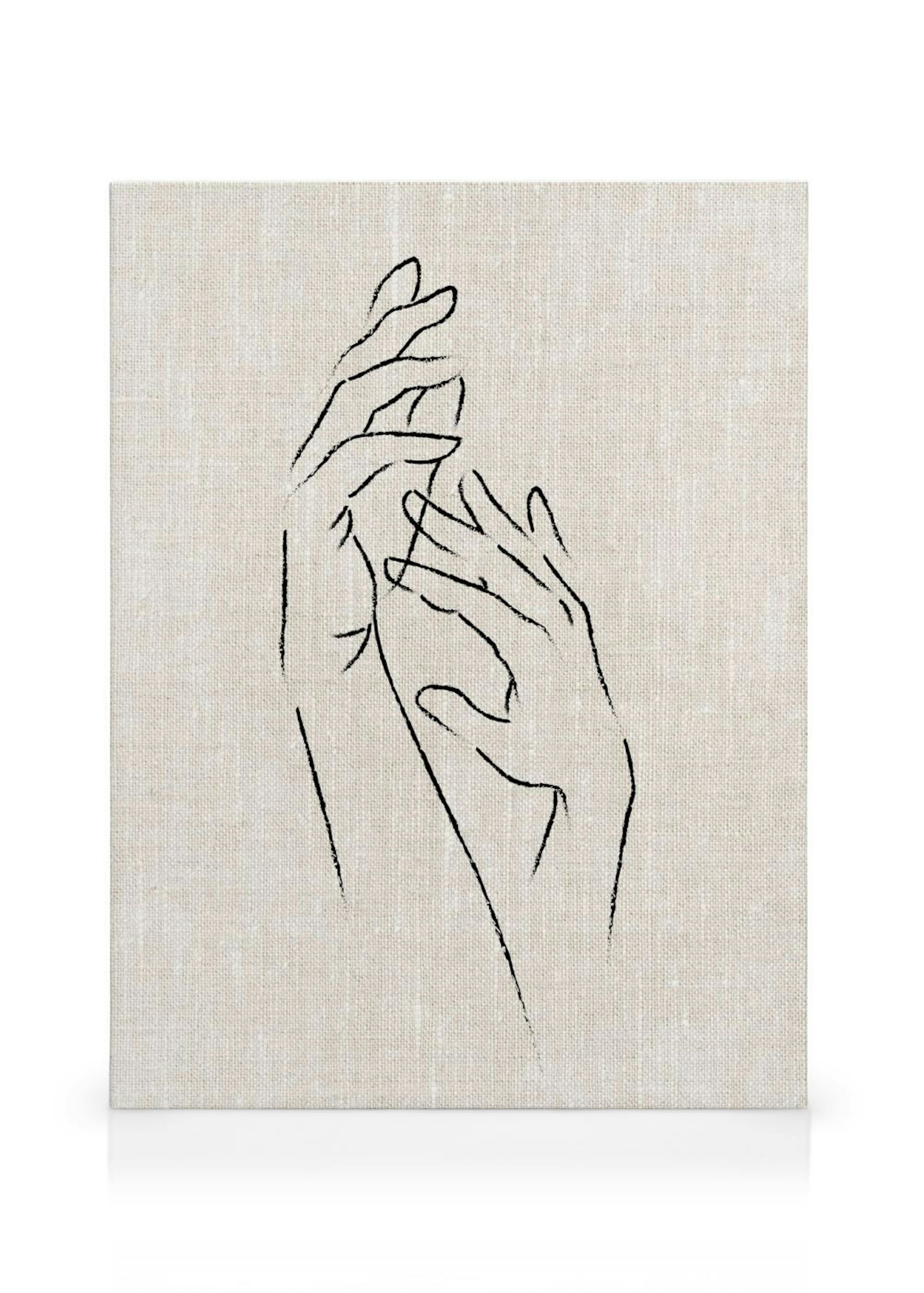 Texture Line Hands Stampa su Tela