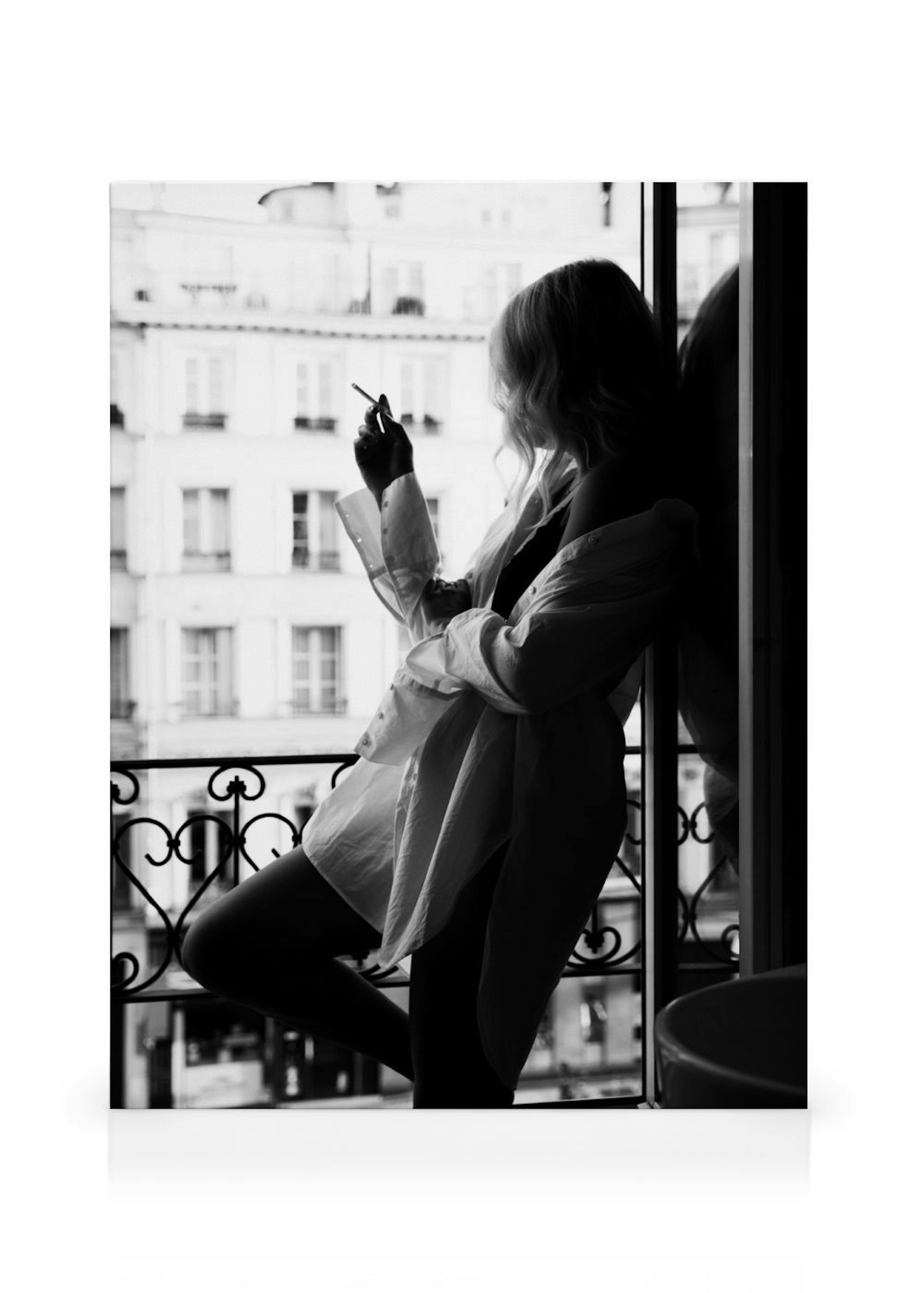 Smoking in Paris Stampa su Tela