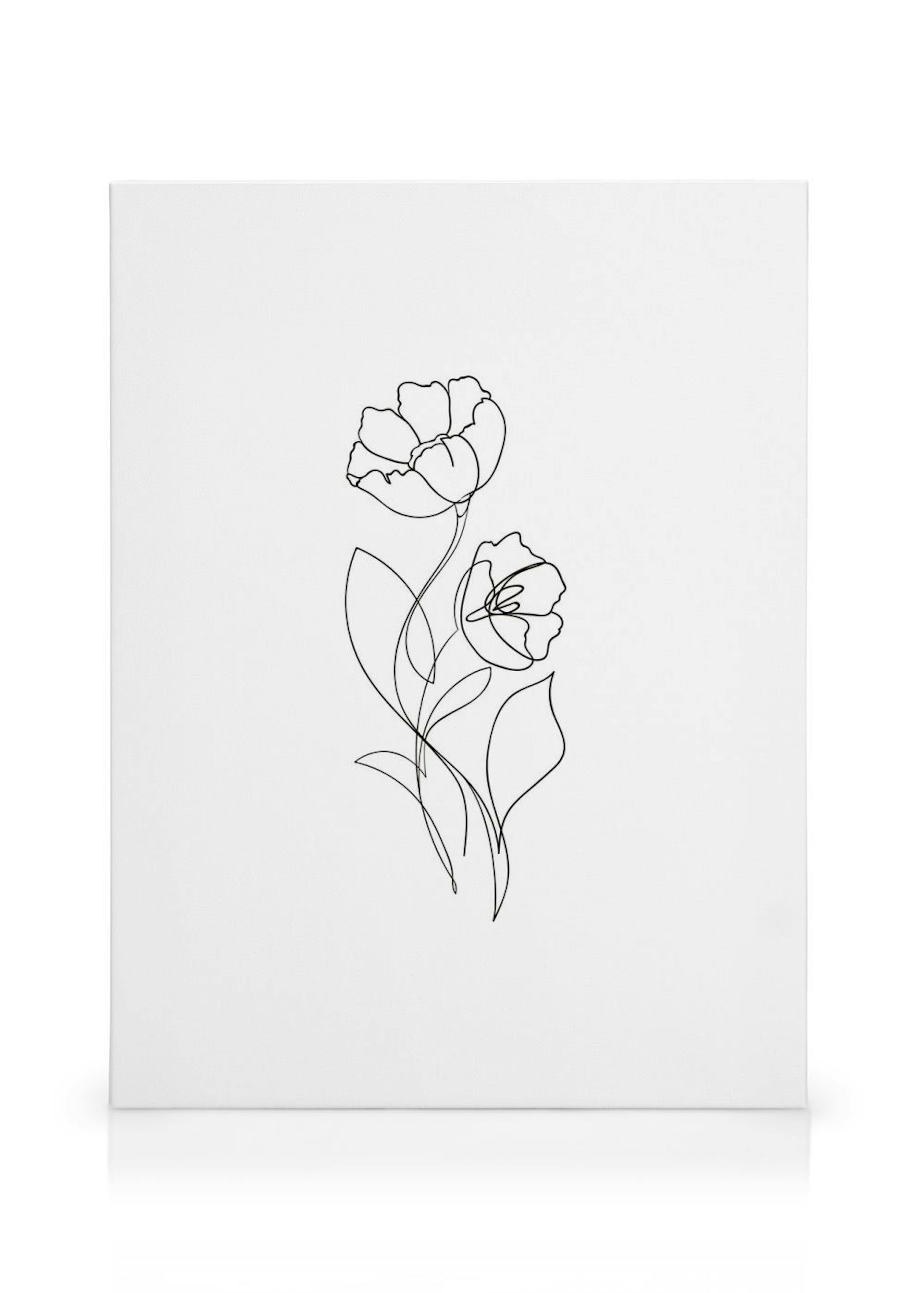 Flower Lines No1 Stampa su Tela