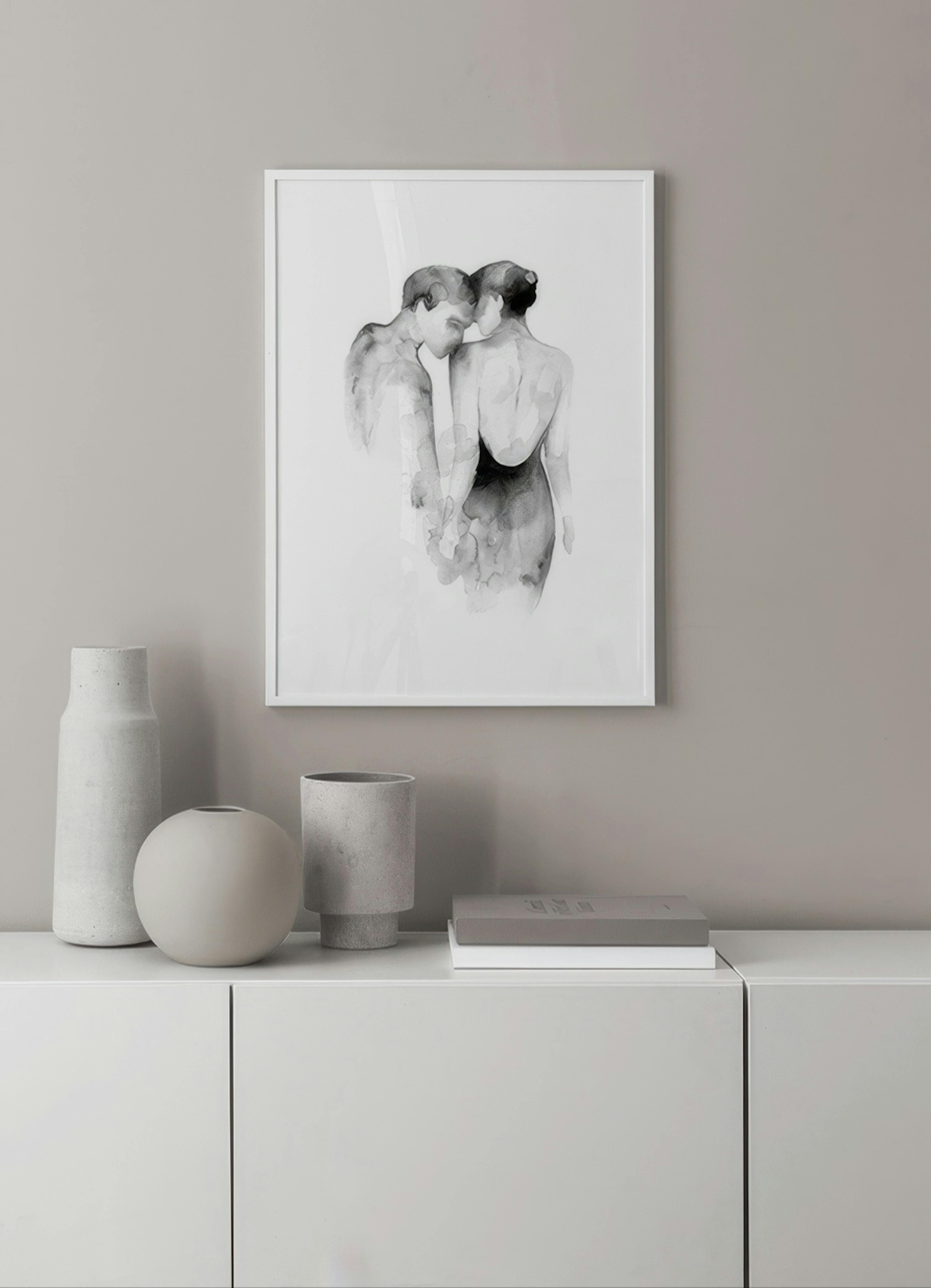 Watercolor Couple Poster