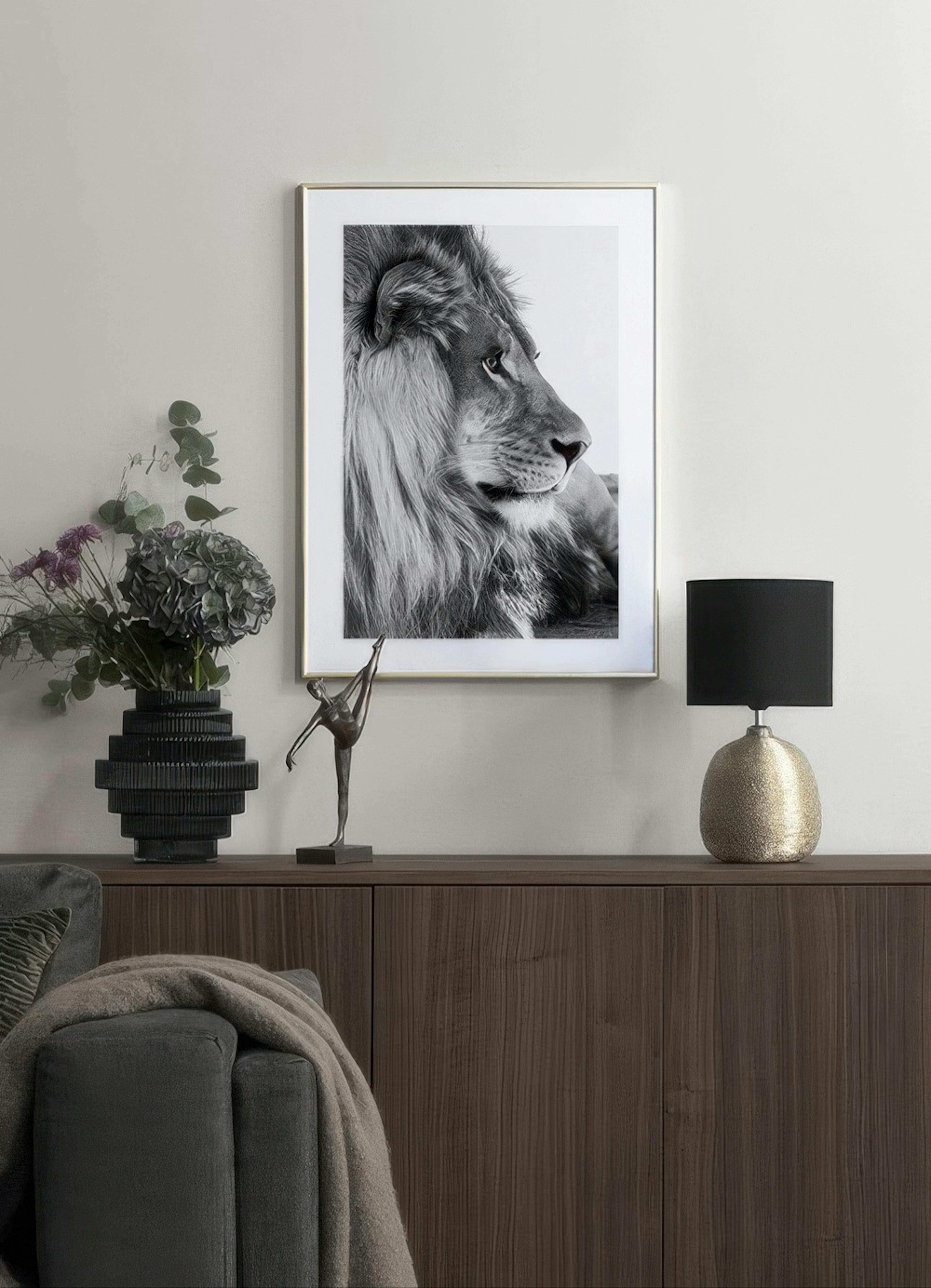 Lion Profile Plakat