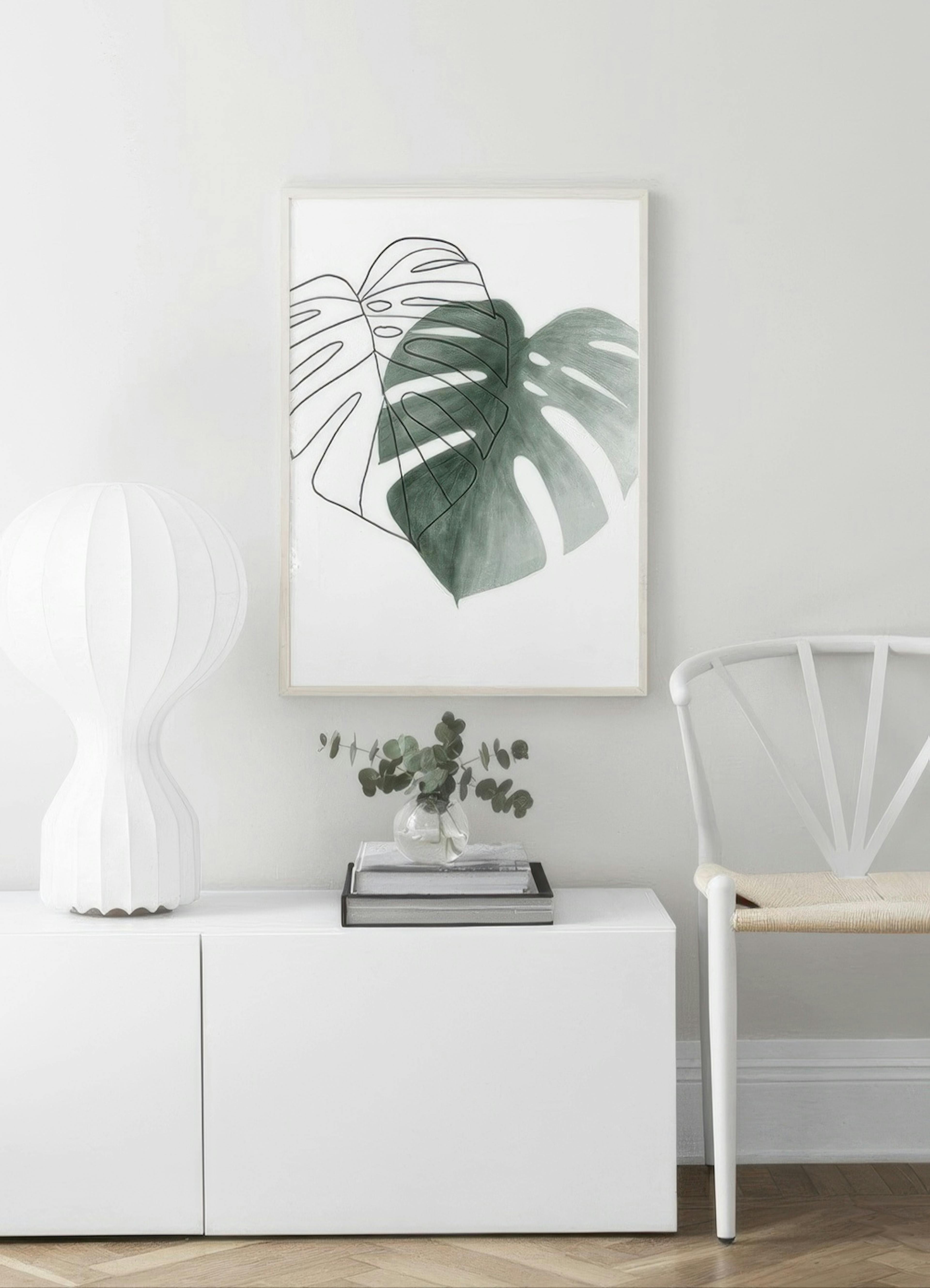 Watercolor Leaves No2 Affiche