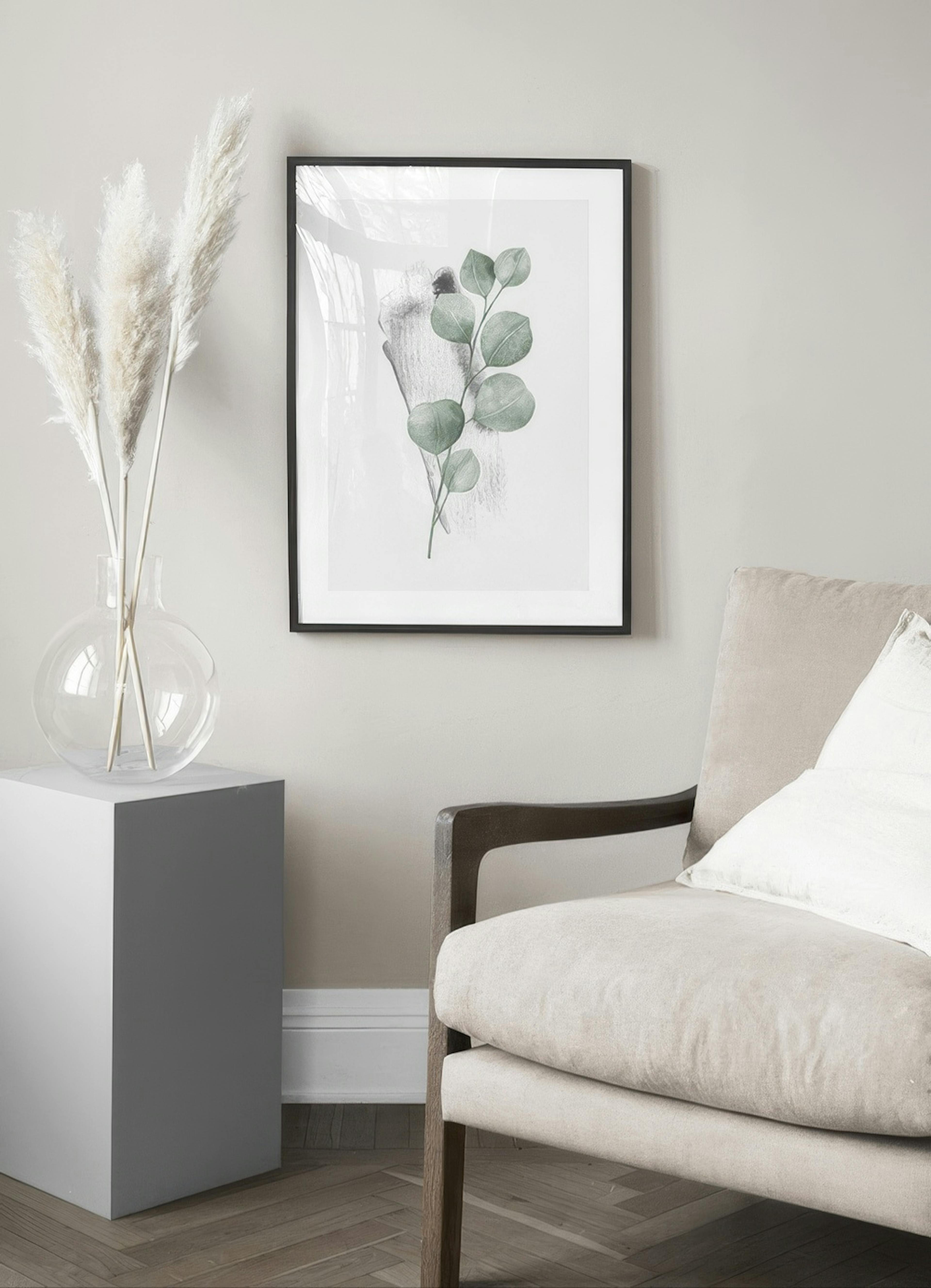 Watercolor Leaves No3 Poster