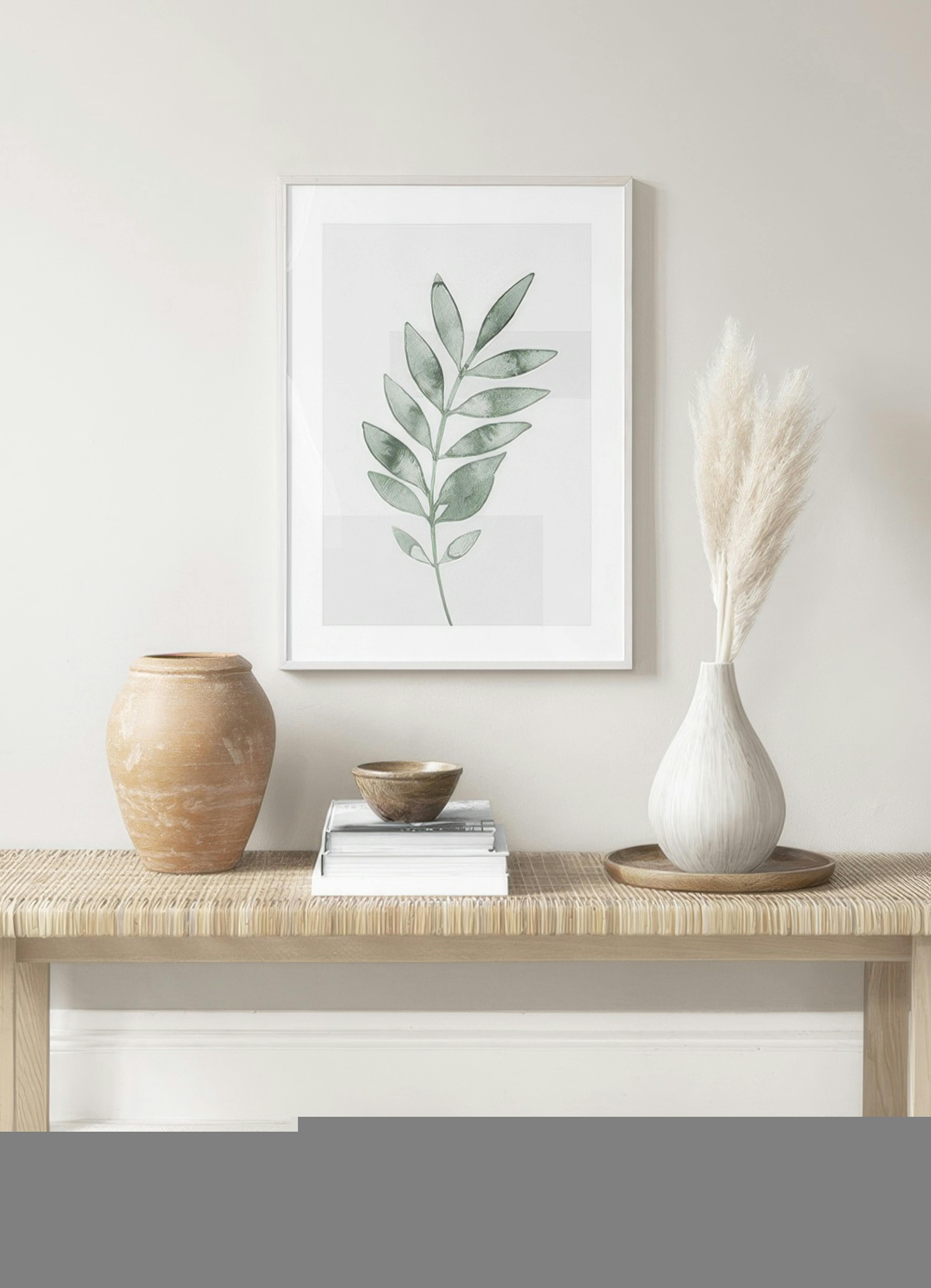 Watercolor Leaves No4 Poster