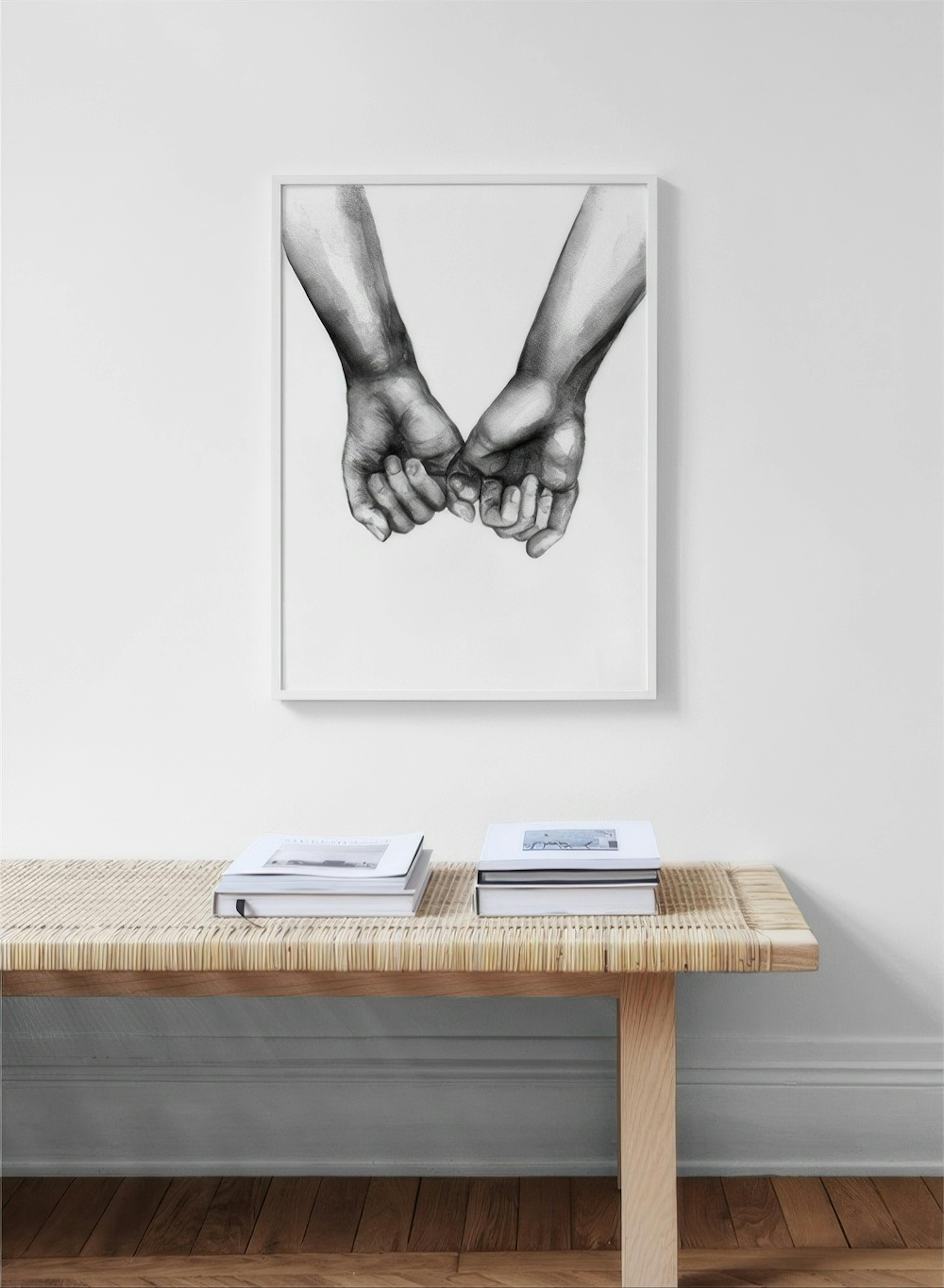 Watercolor hands No3 Poster
