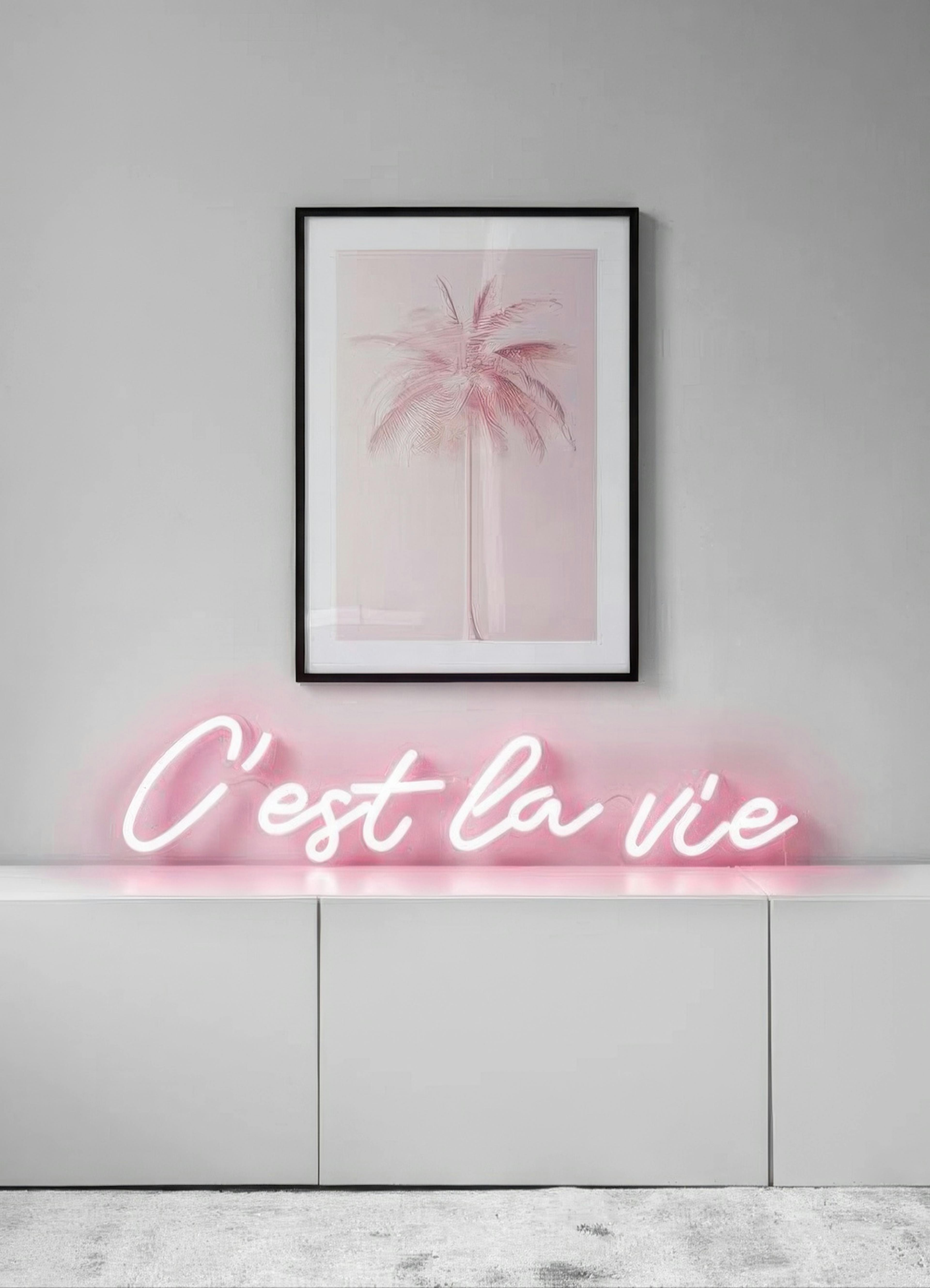 Pastel Pink Palm Plakat