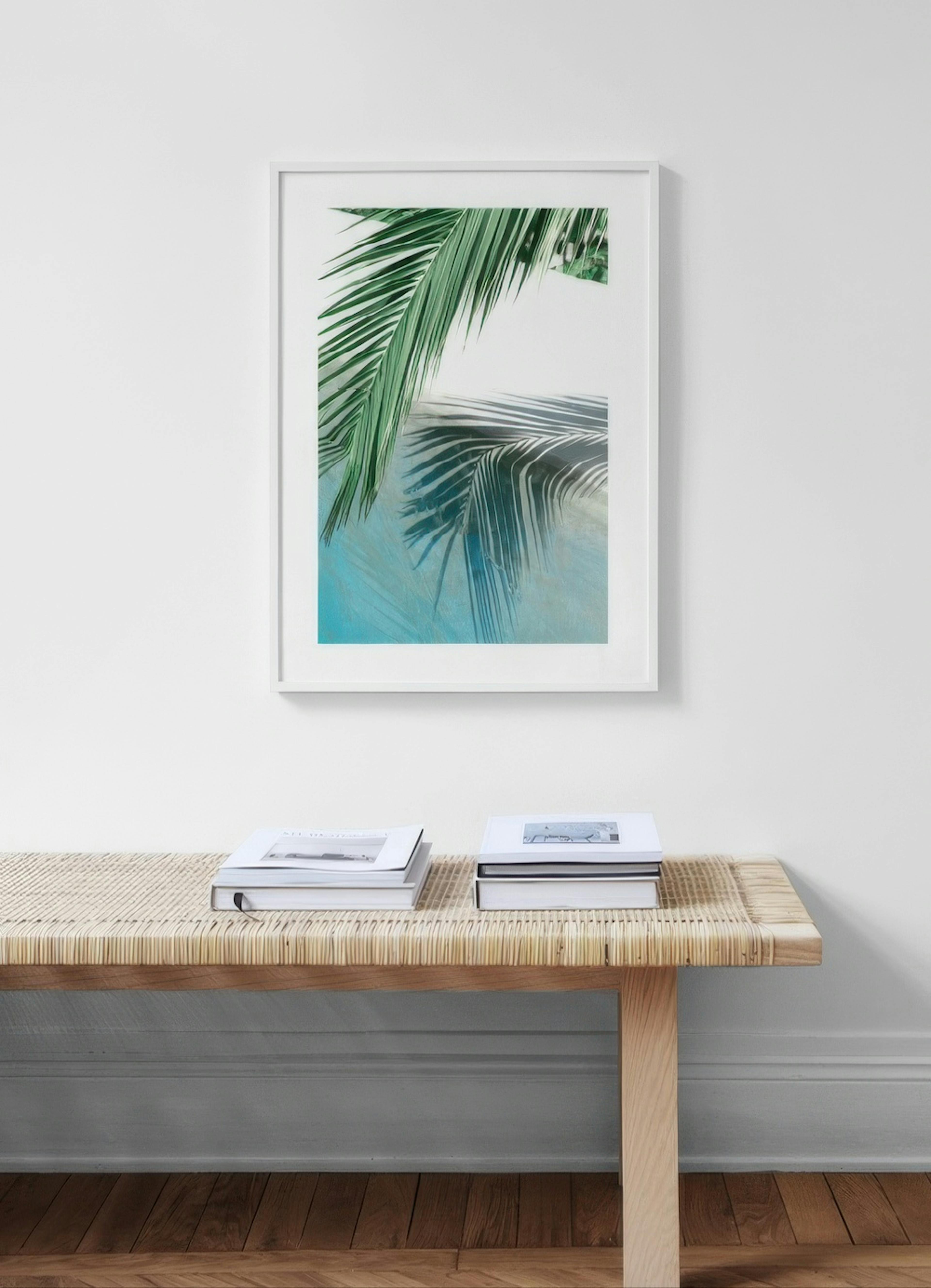 Poolside Palm Reflection Poster