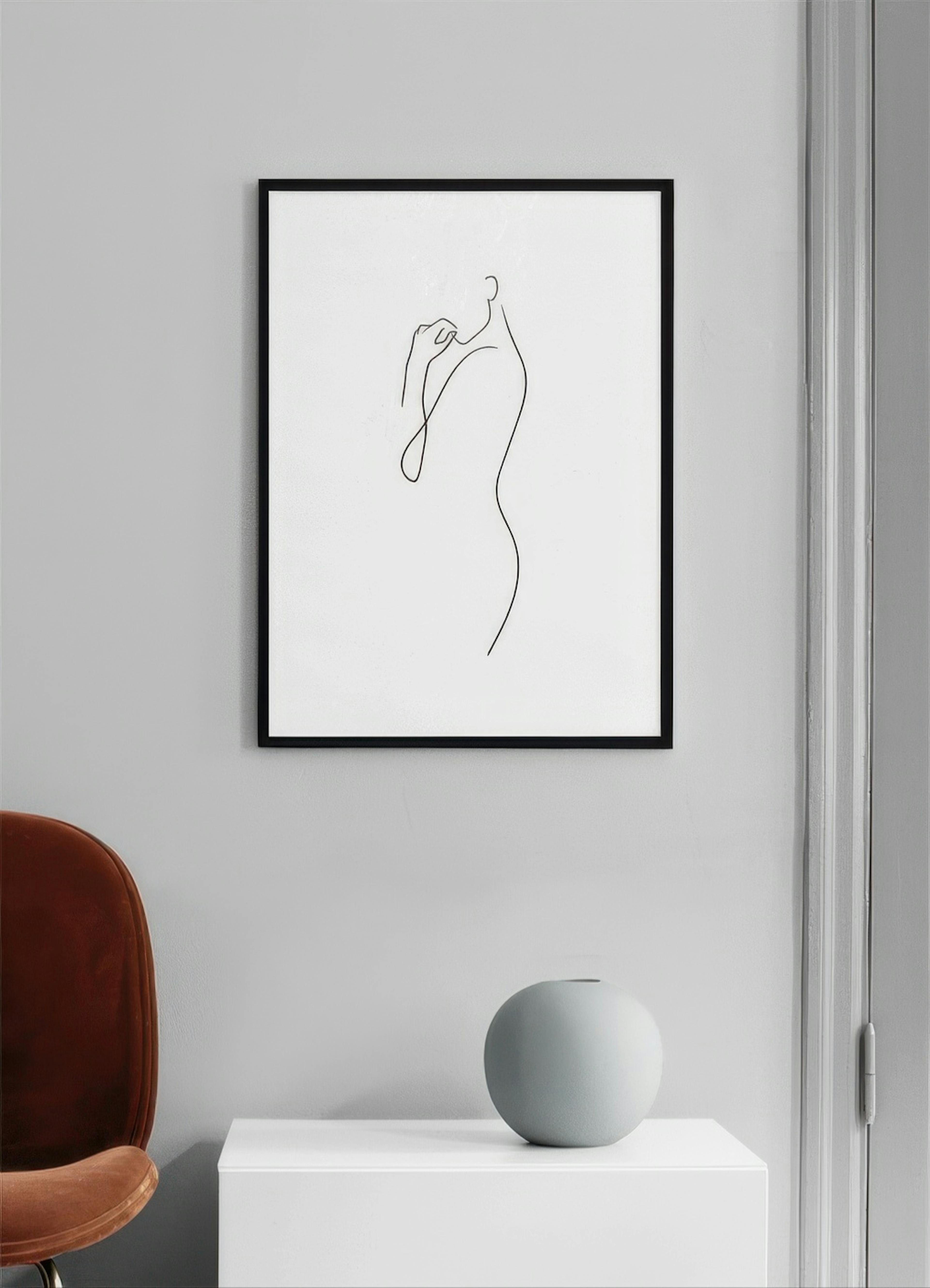 Curve Line Art Plagát