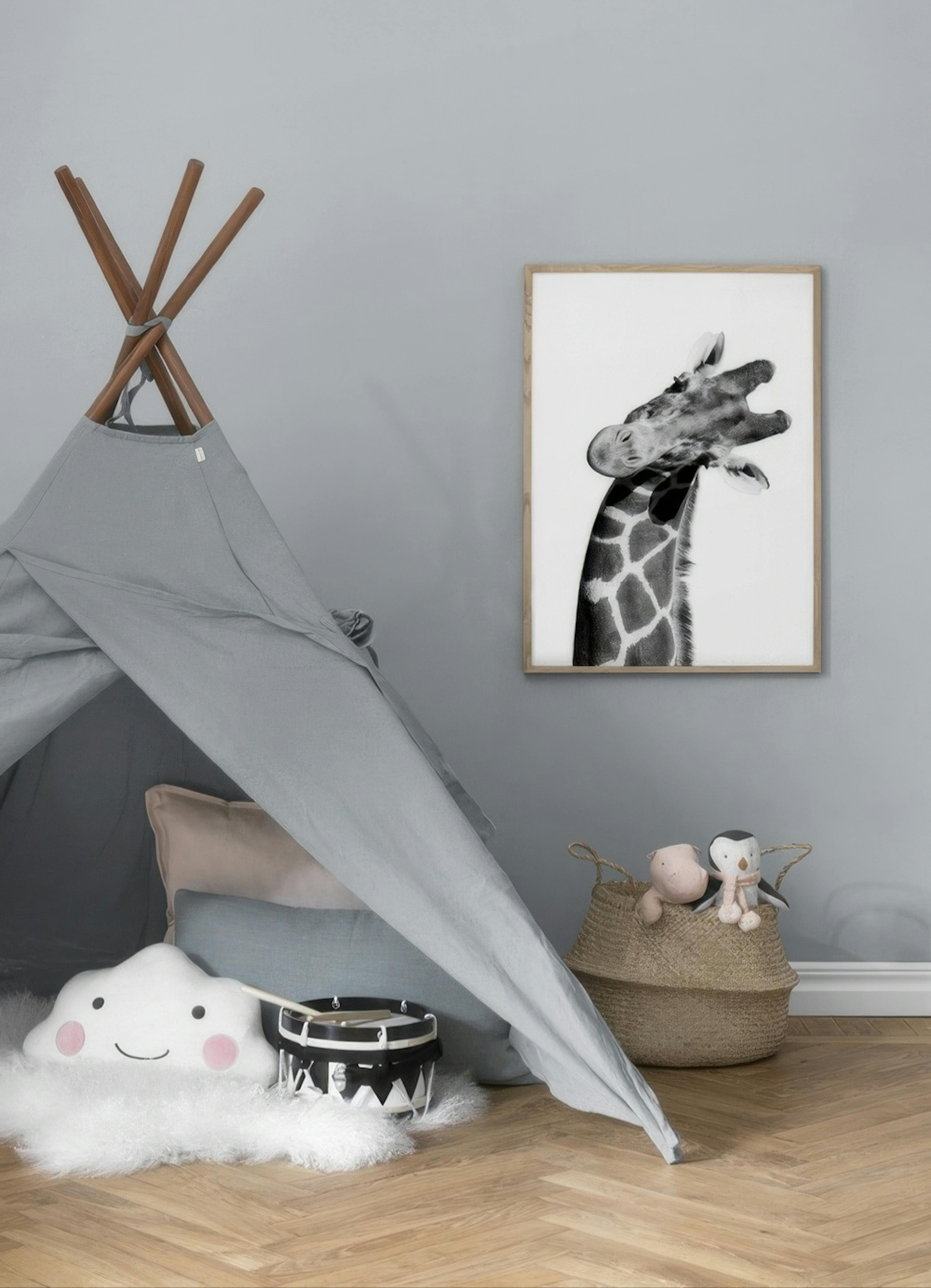 Giraffe Portrait Poster