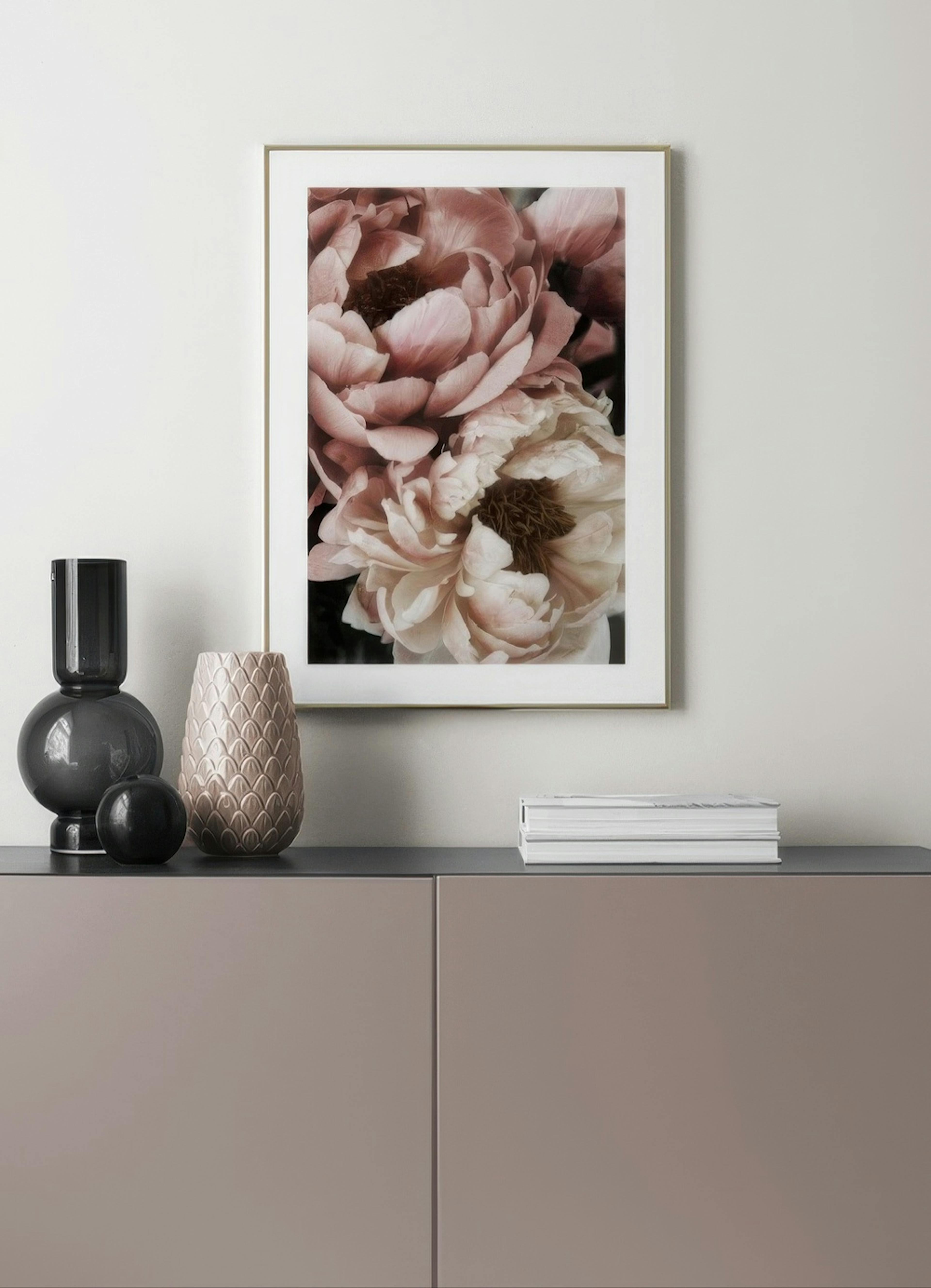 Coral Sunset Peony Print