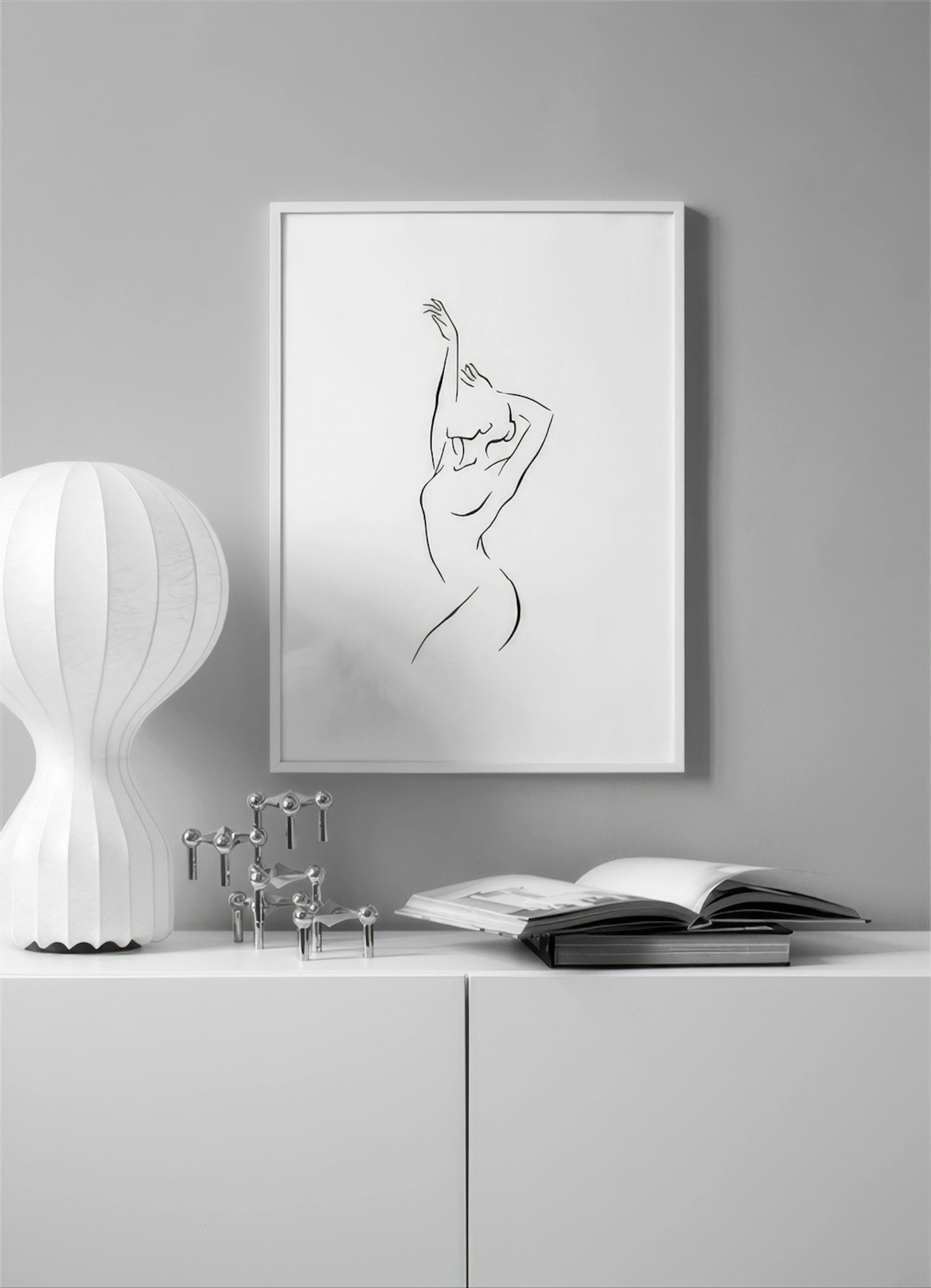Dancer Line Art 포스터