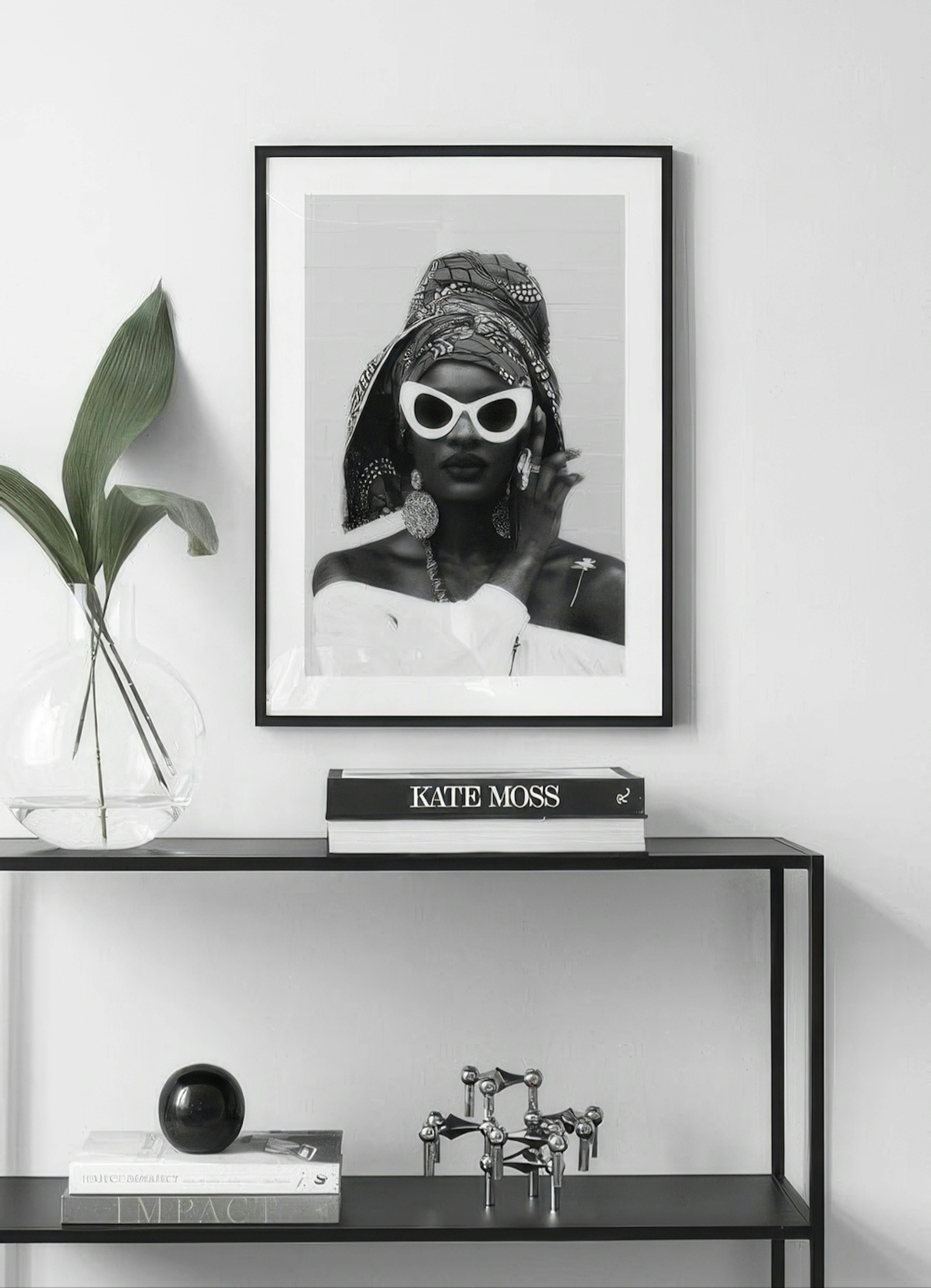 White Sunglasses Print