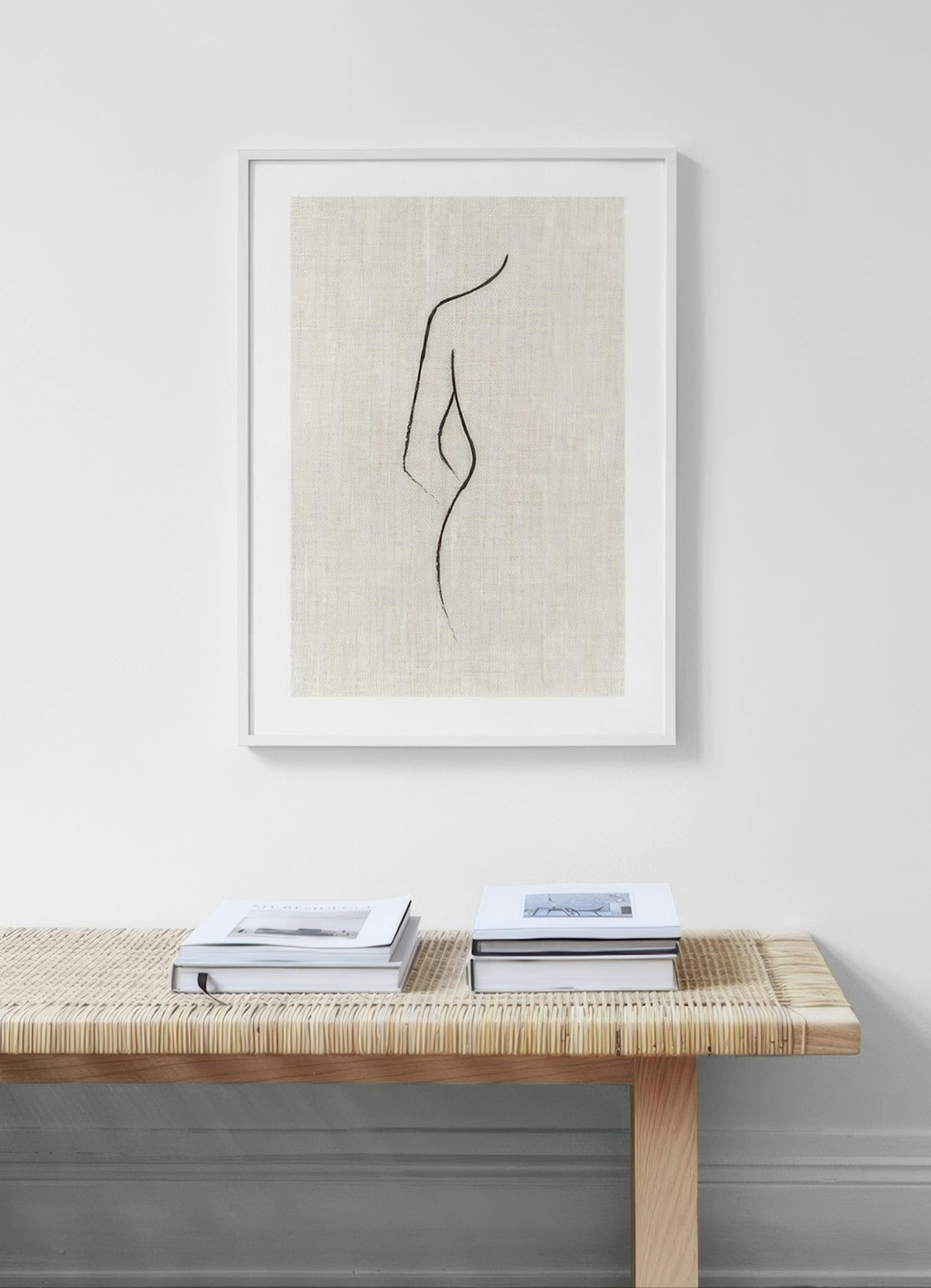 Texture Line Curve Affiche