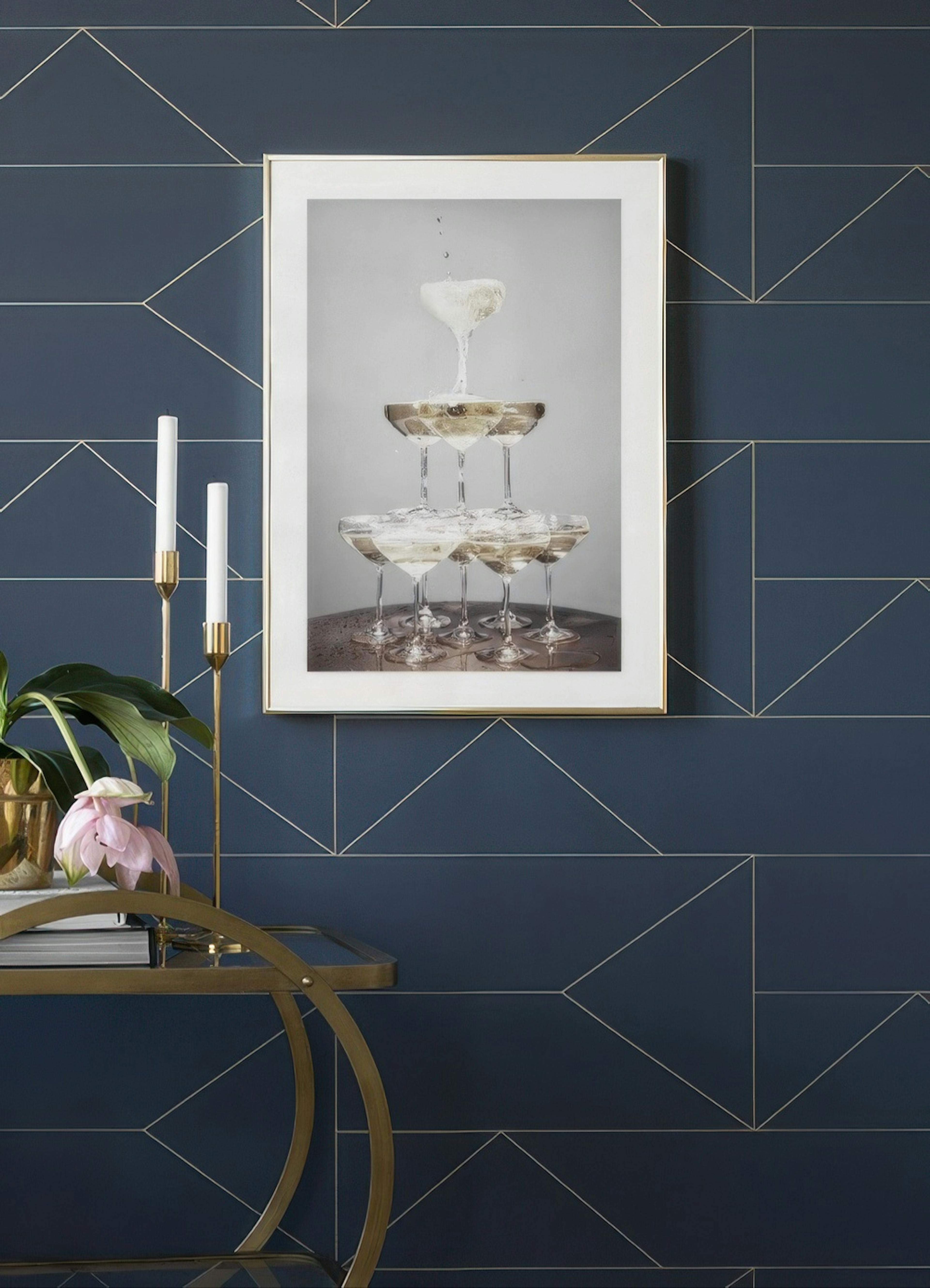 Champagne Pyramid Print