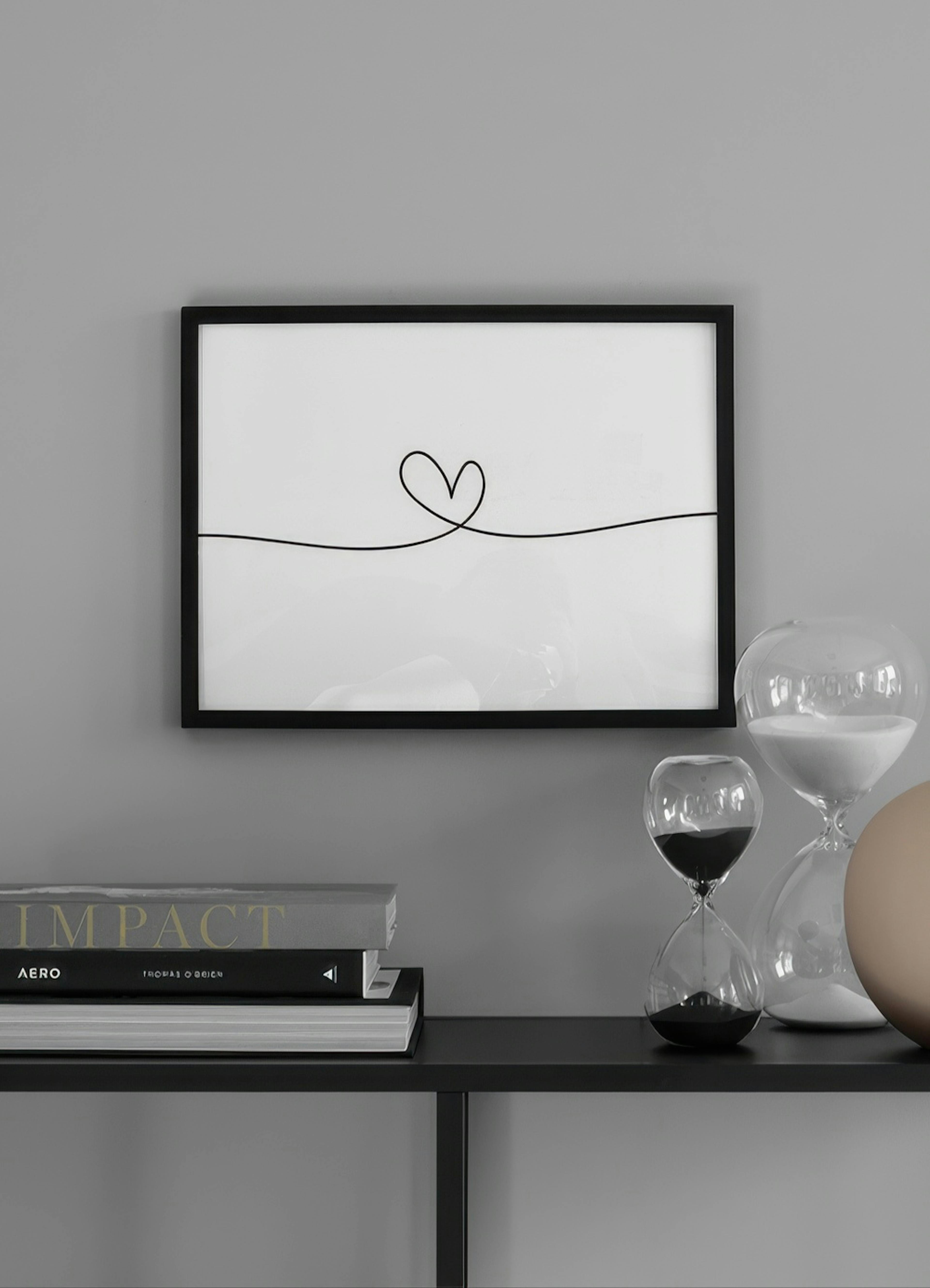 Line Heart Poster