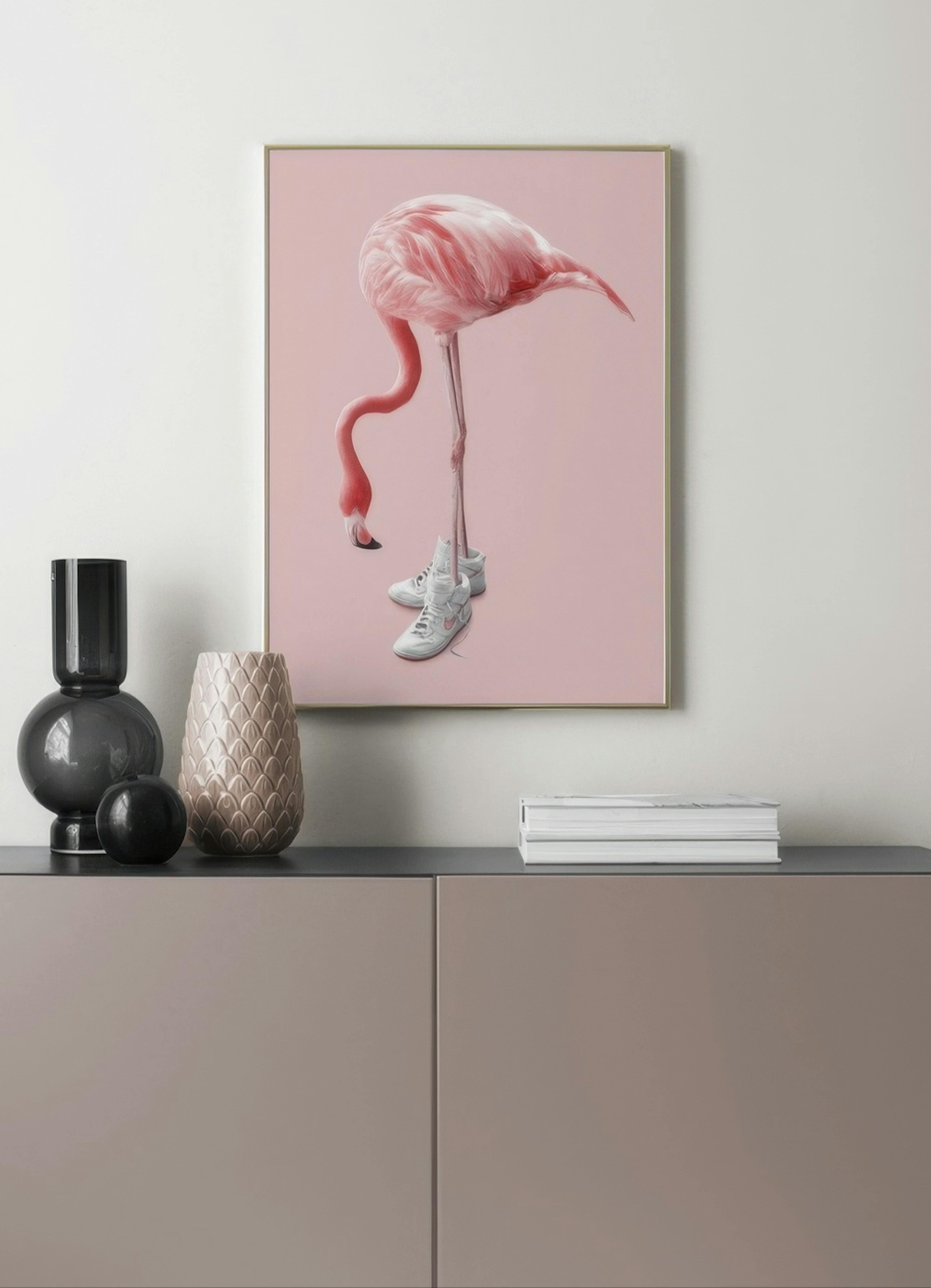Jonas Loose - Sneaker Flamingo Print