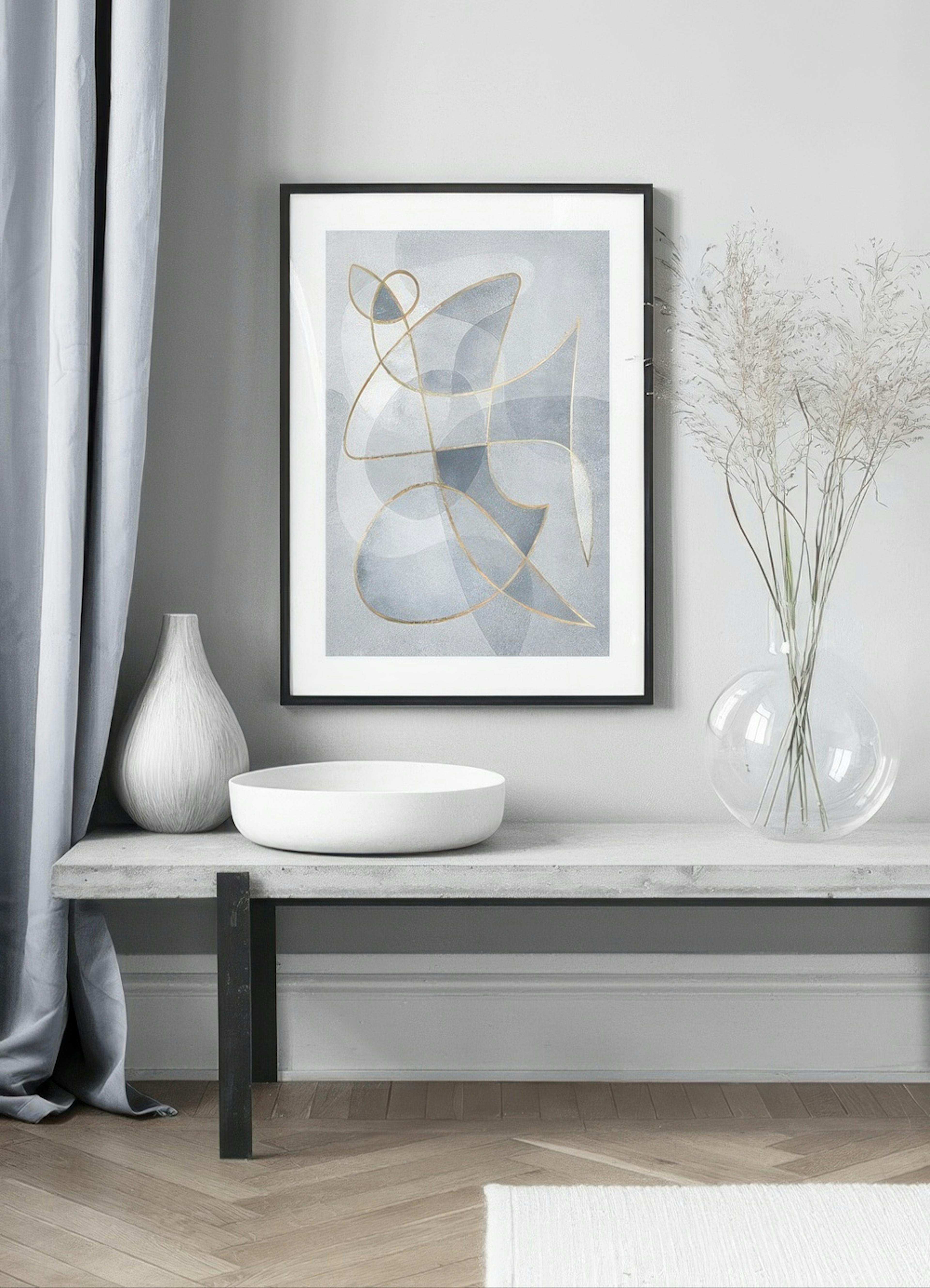 Abstract Blues No1 Poster