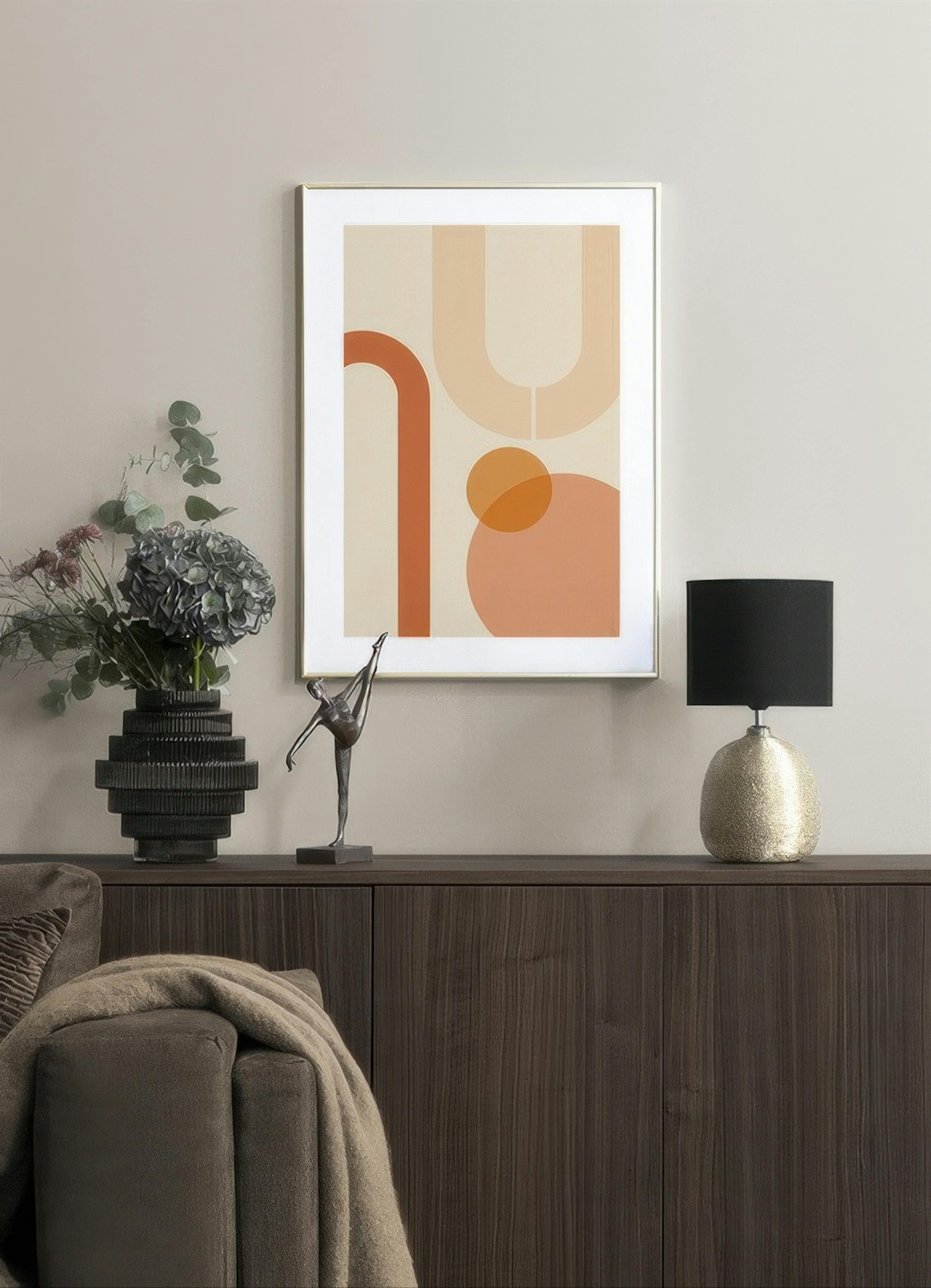Orange Shapes Poster