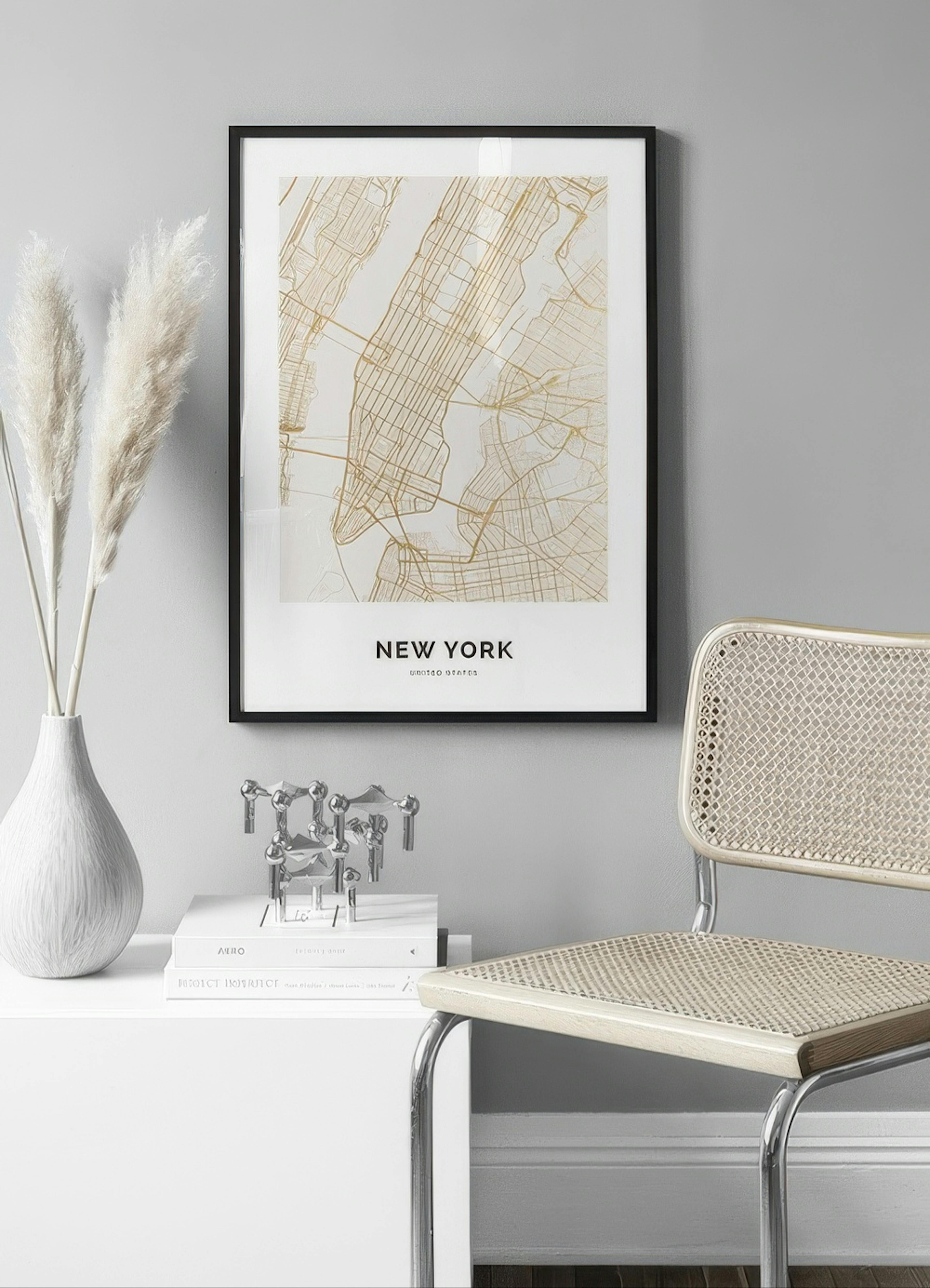 Golden New York Print