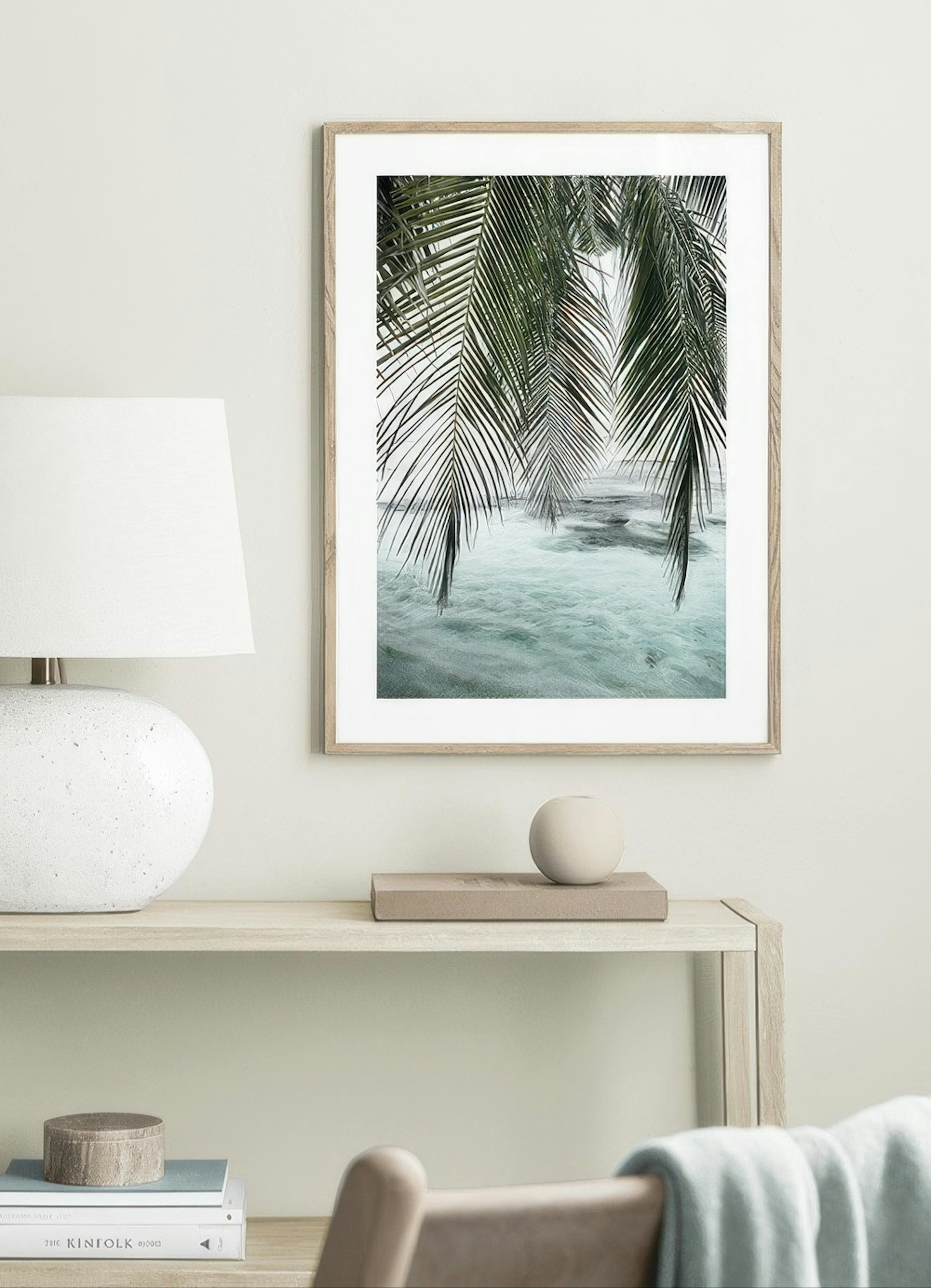 Ocean Palm Poster