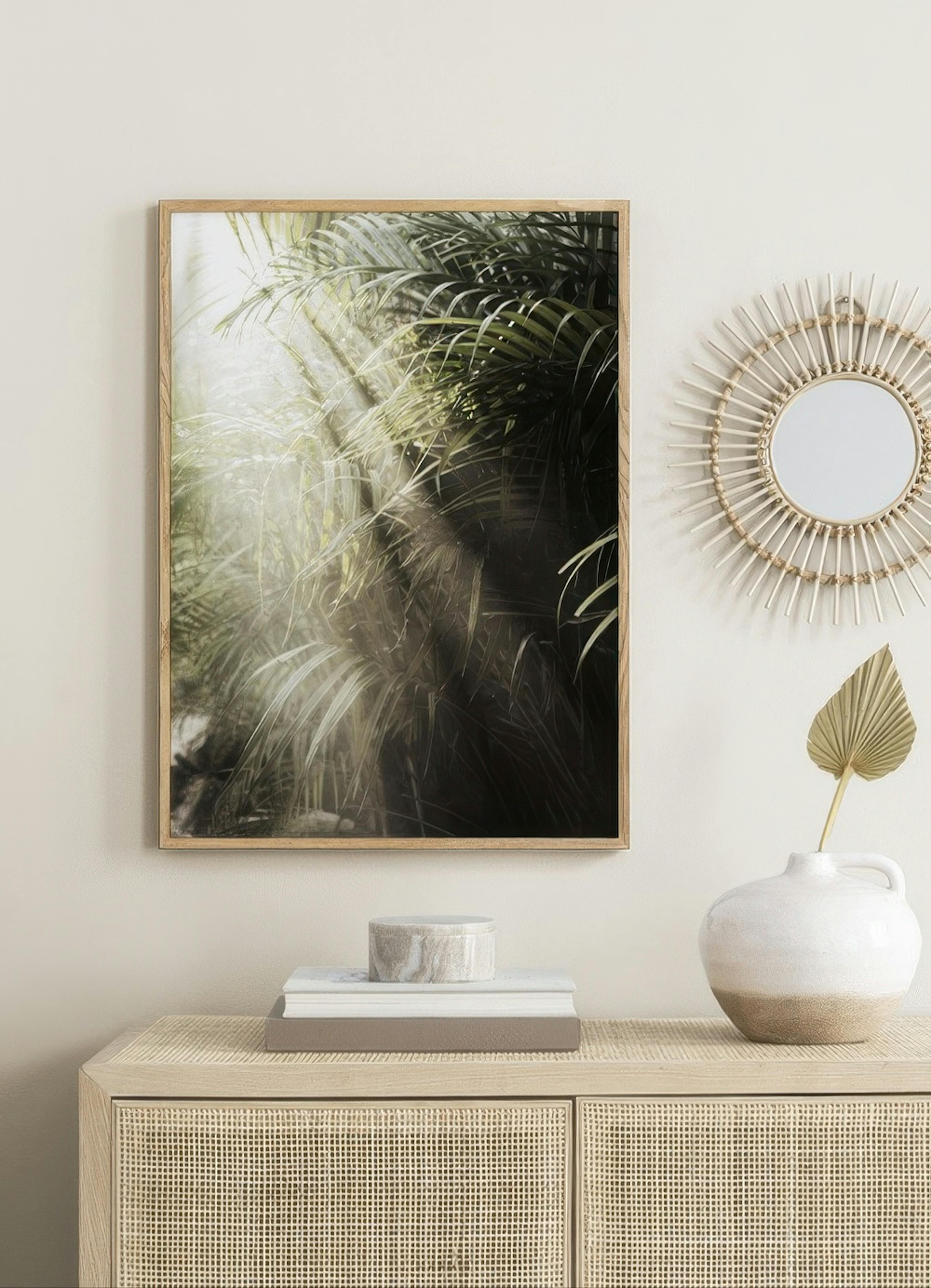 Hazy Palm Trees Poster