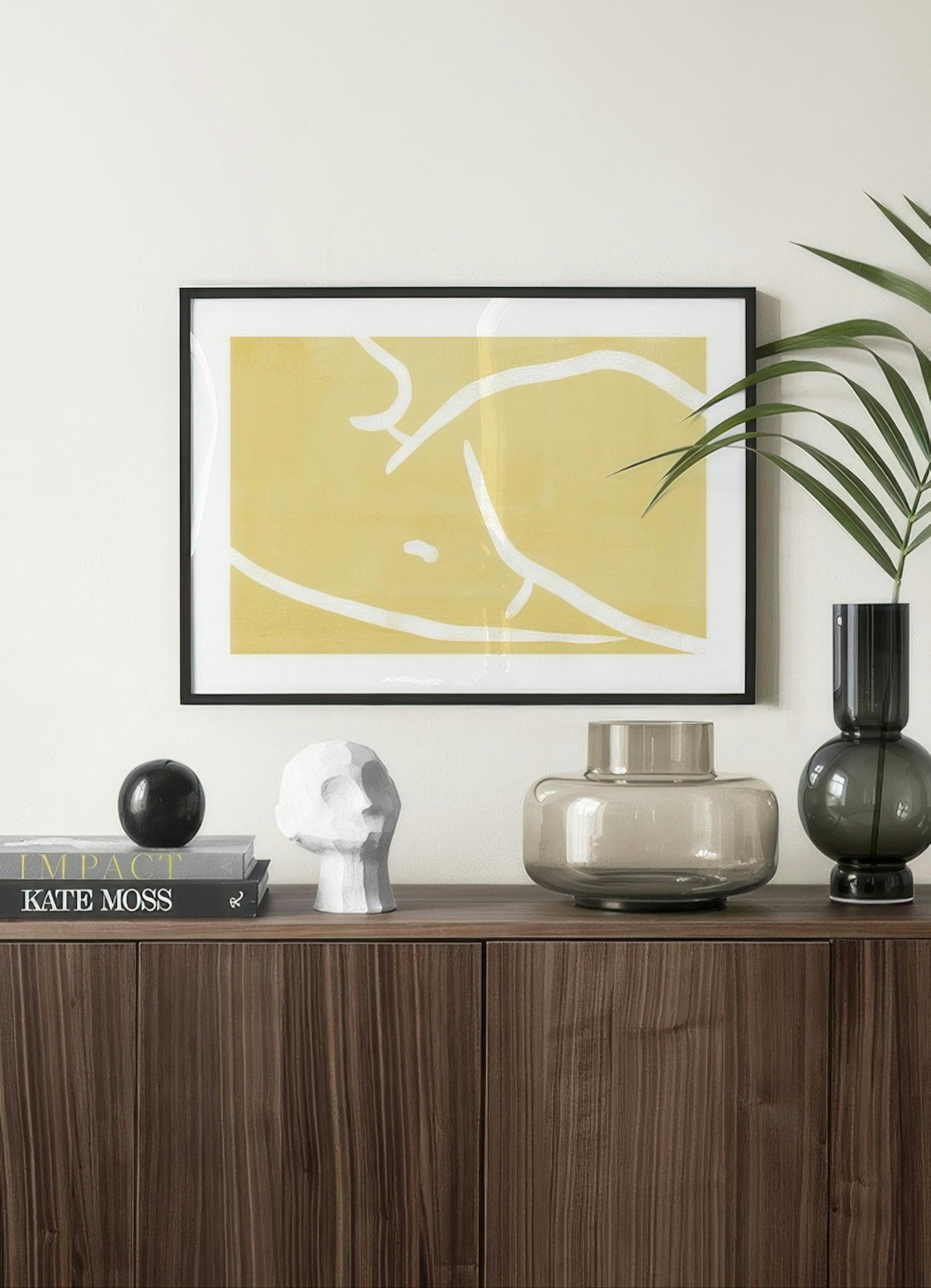 Yellow Body Pose Poster