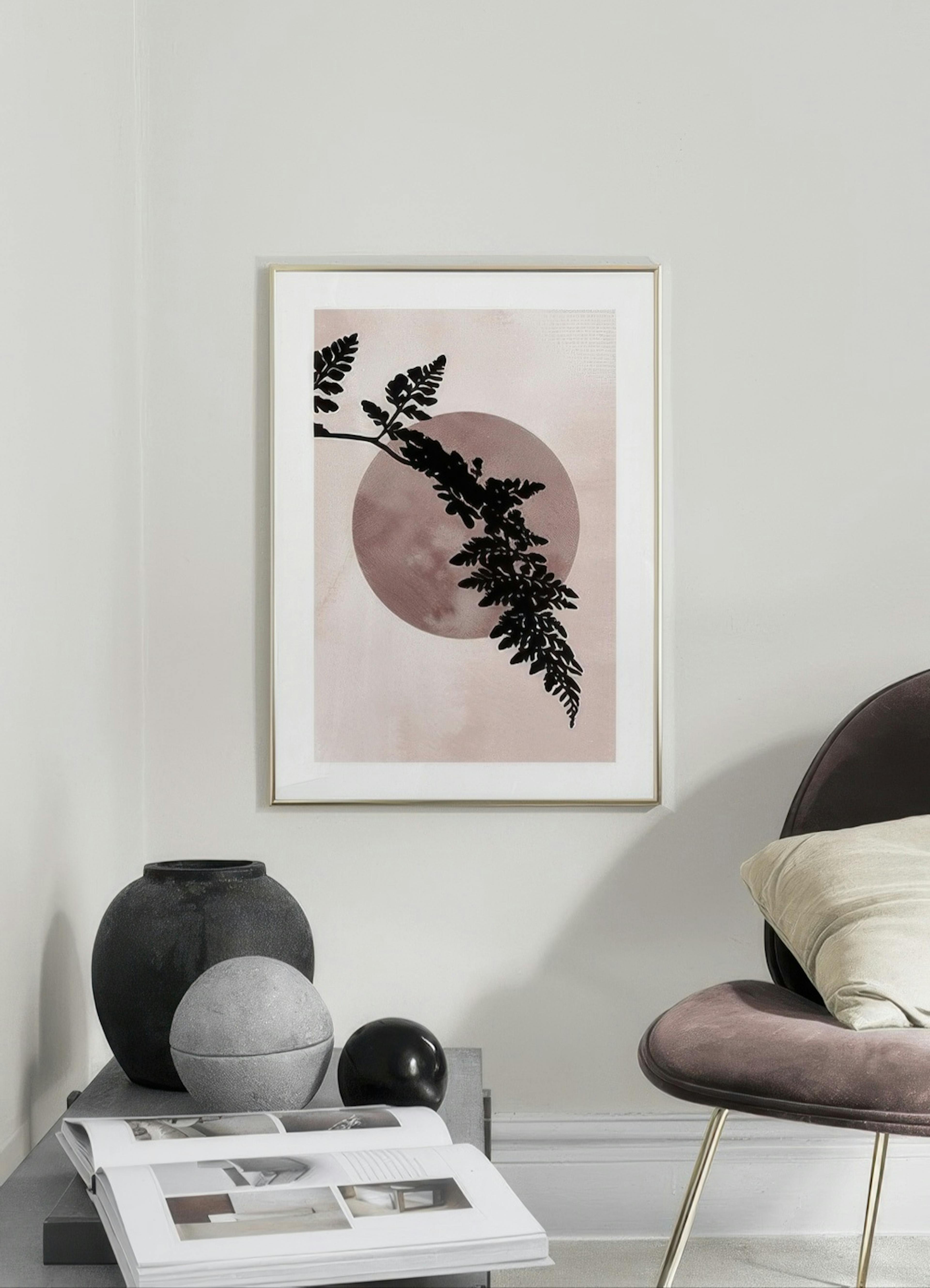 Fern Silhousette Affiche