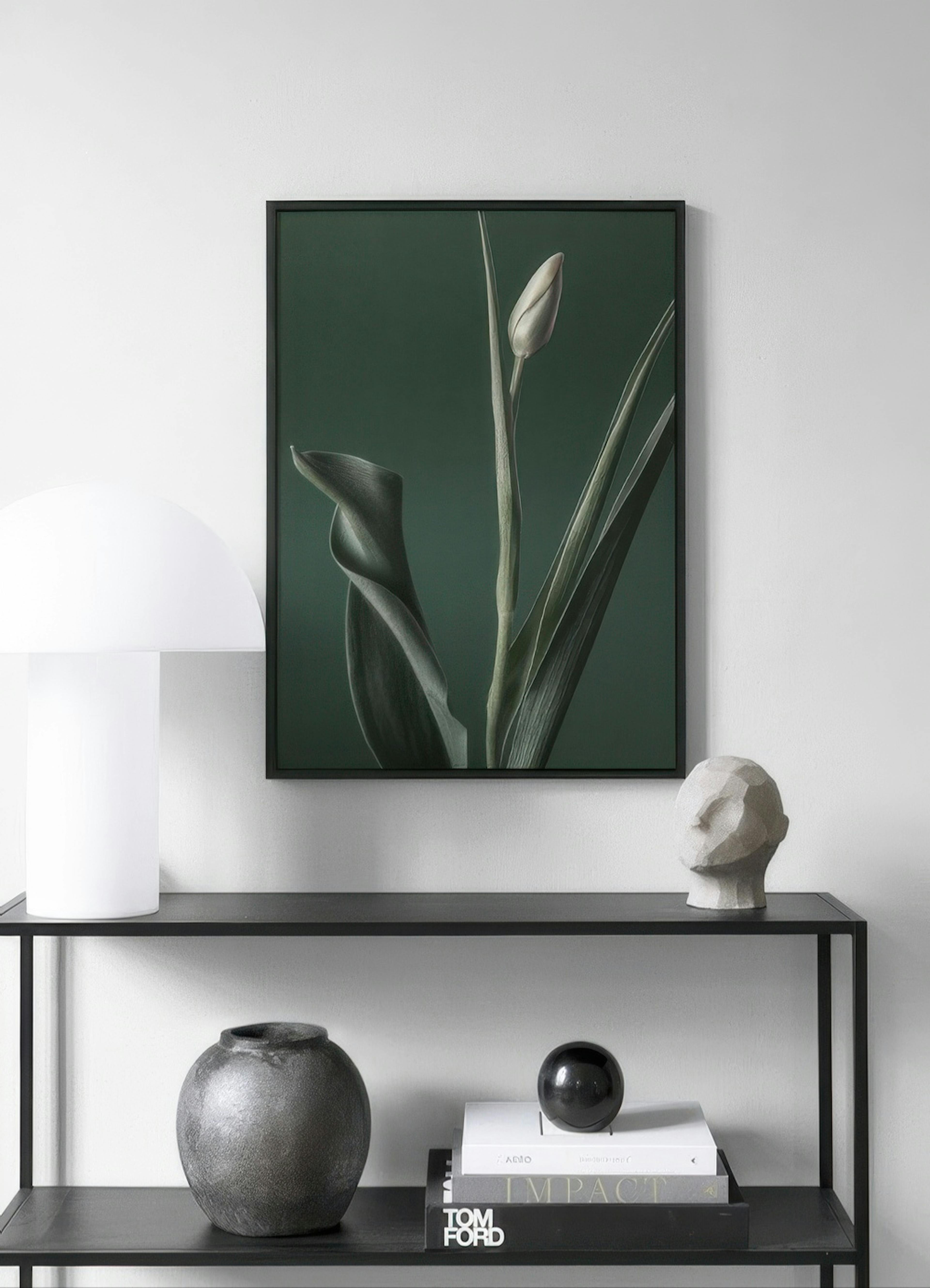 Green Tulip Bud Poster