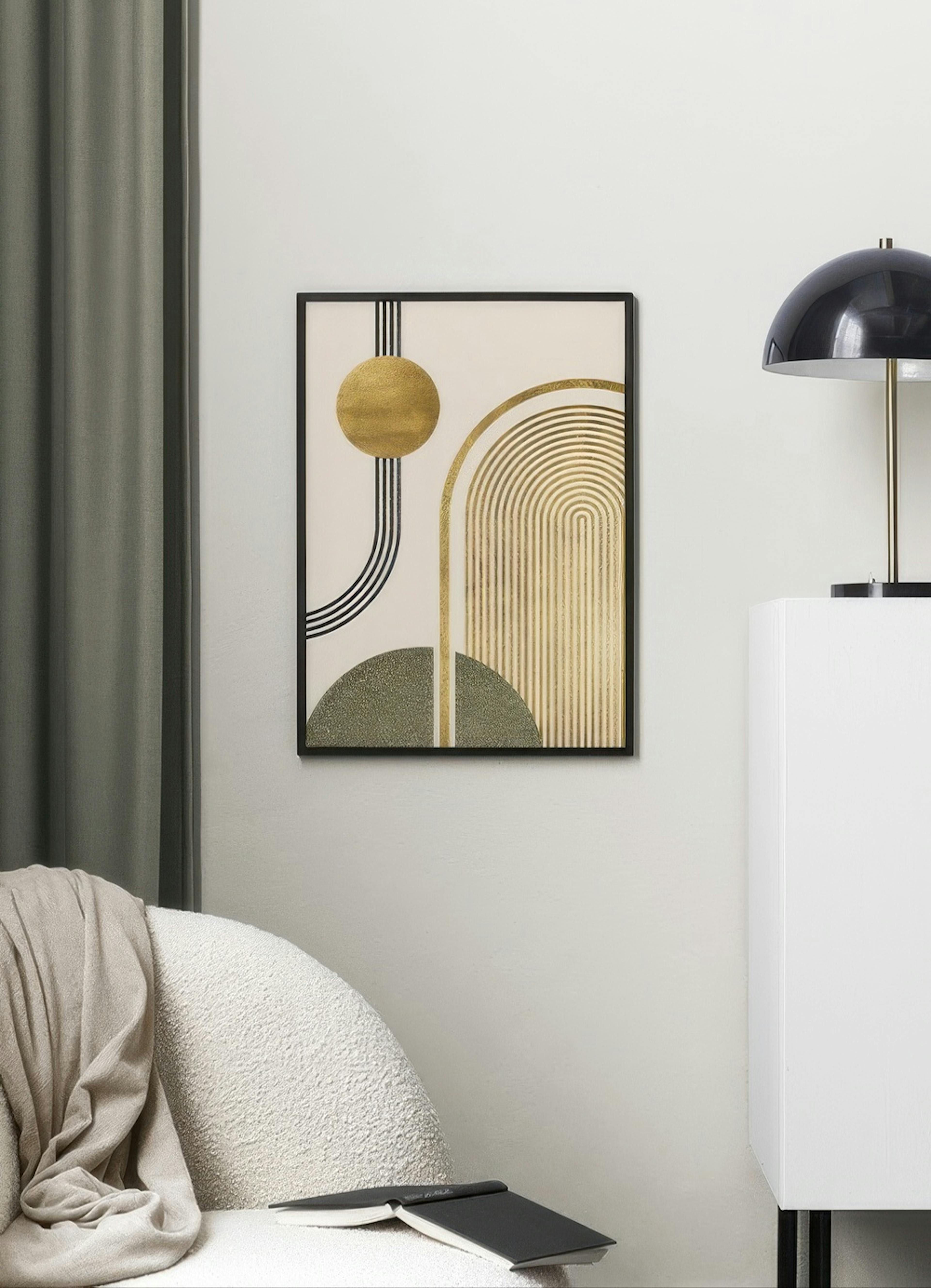 Green & Gold No1 Print