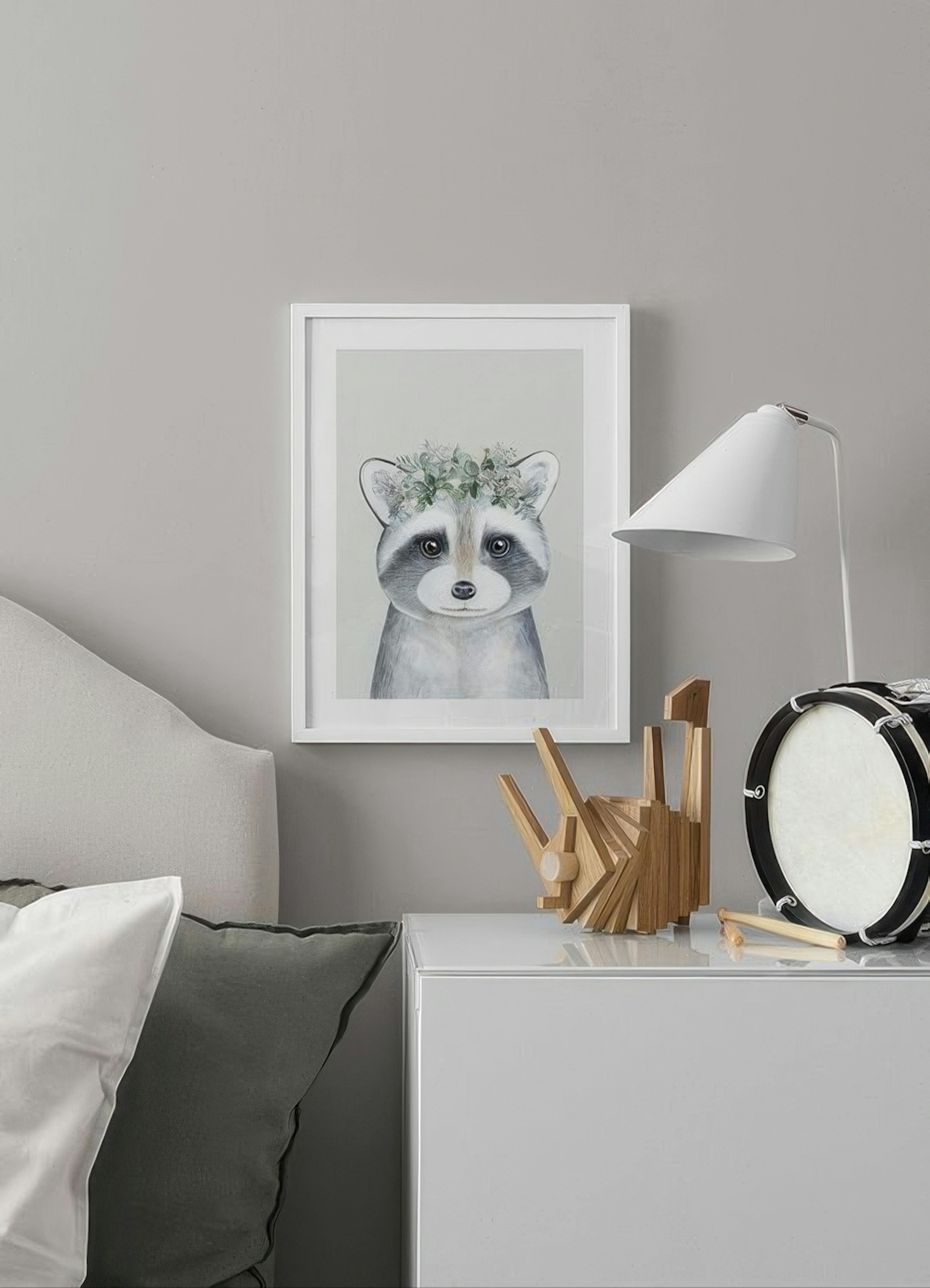 Flower Raccoon 포스터