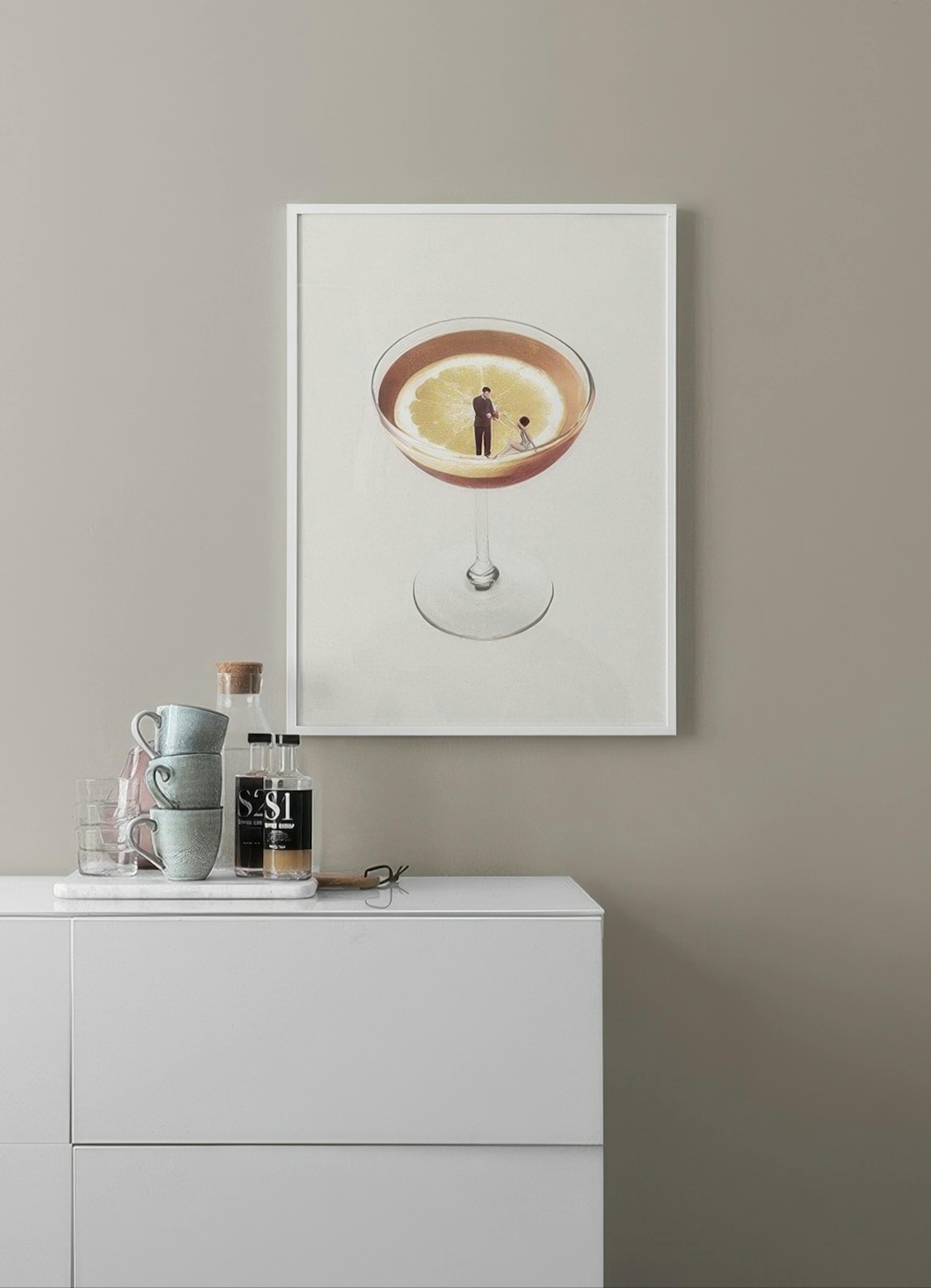 Maarten Leon - Lemon Cocktail Print