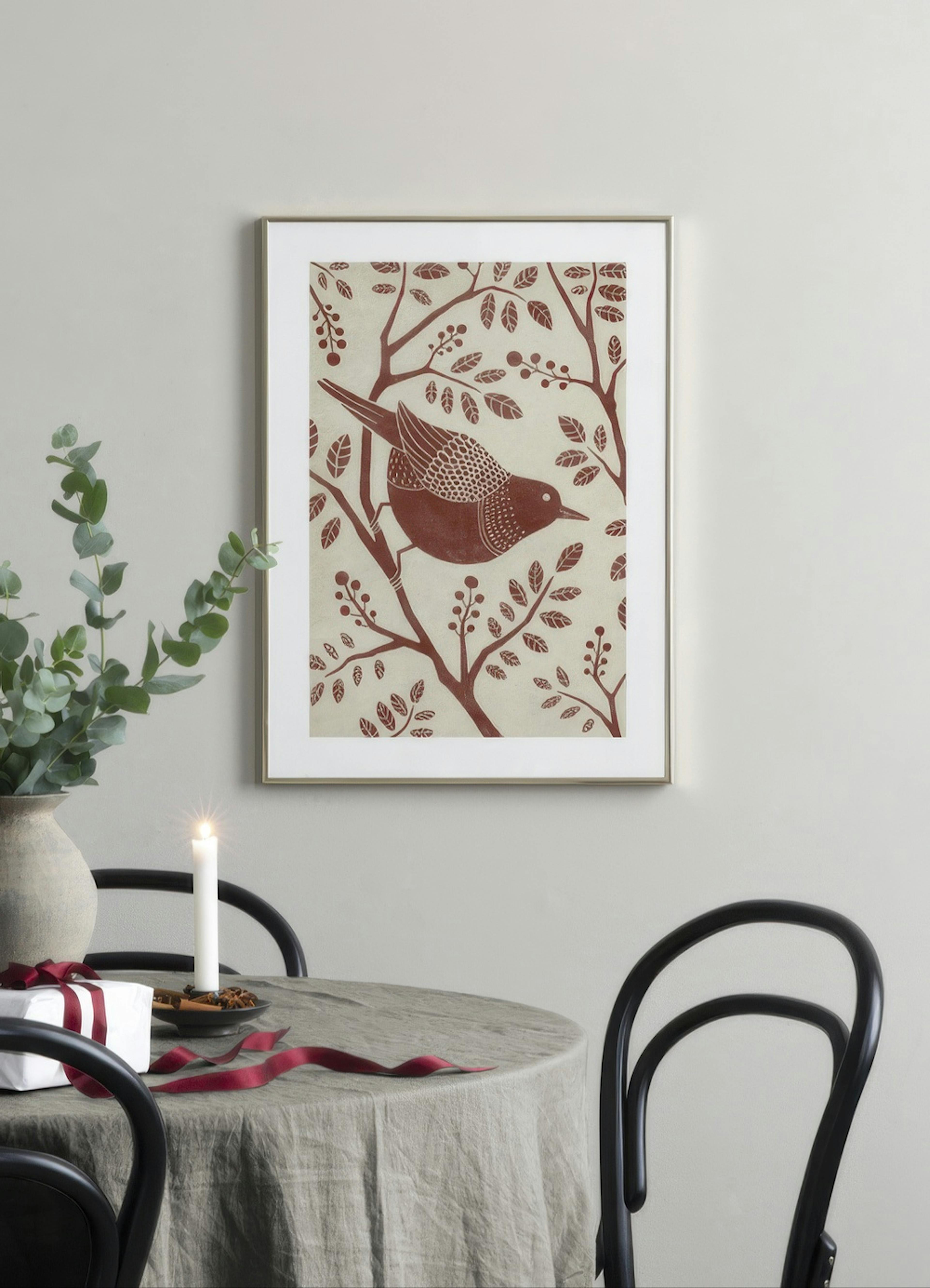 Vintage Bird Plakat