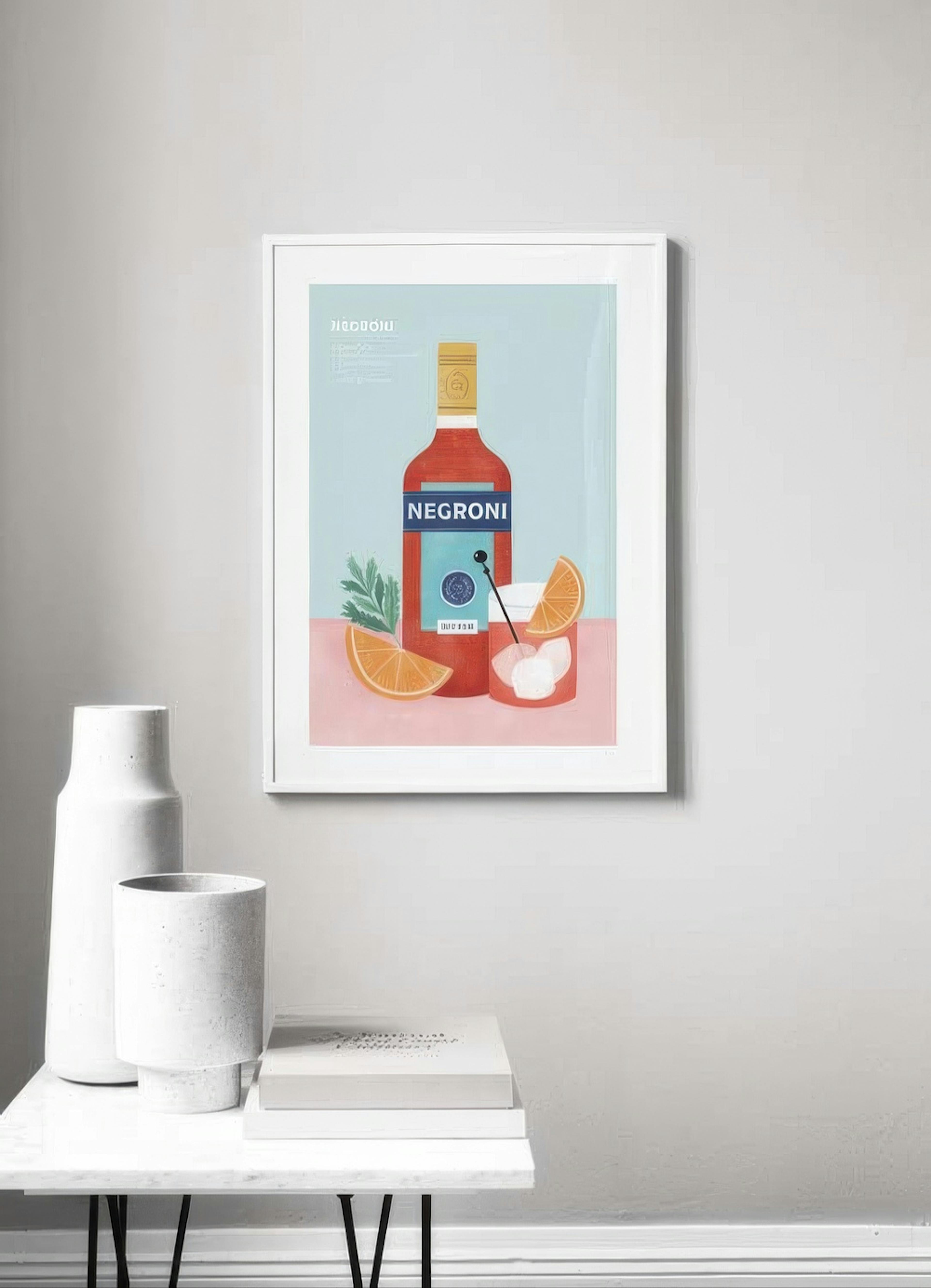 Negroni Illustration 포스터
