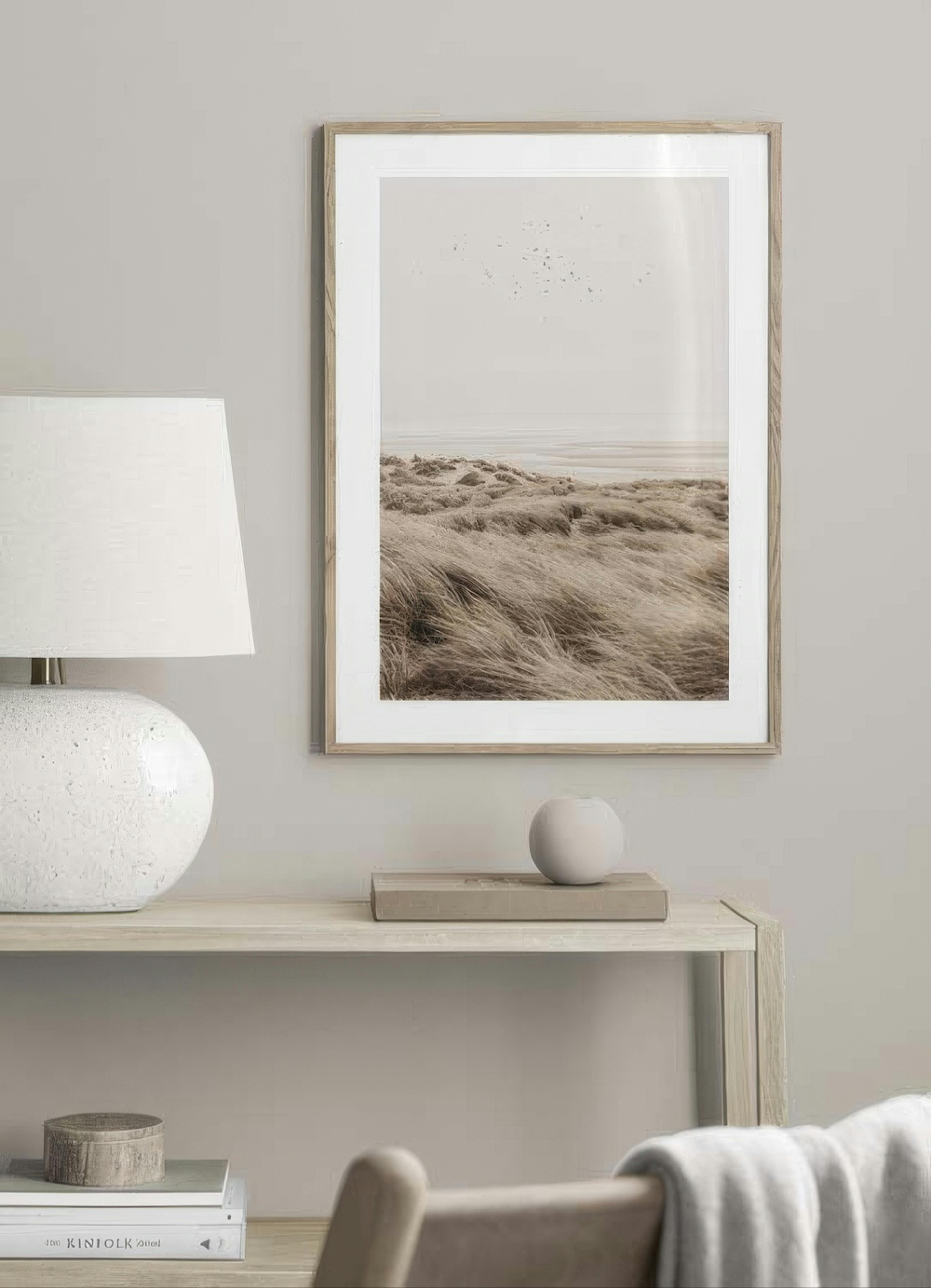 Beige Sand Dunes Print