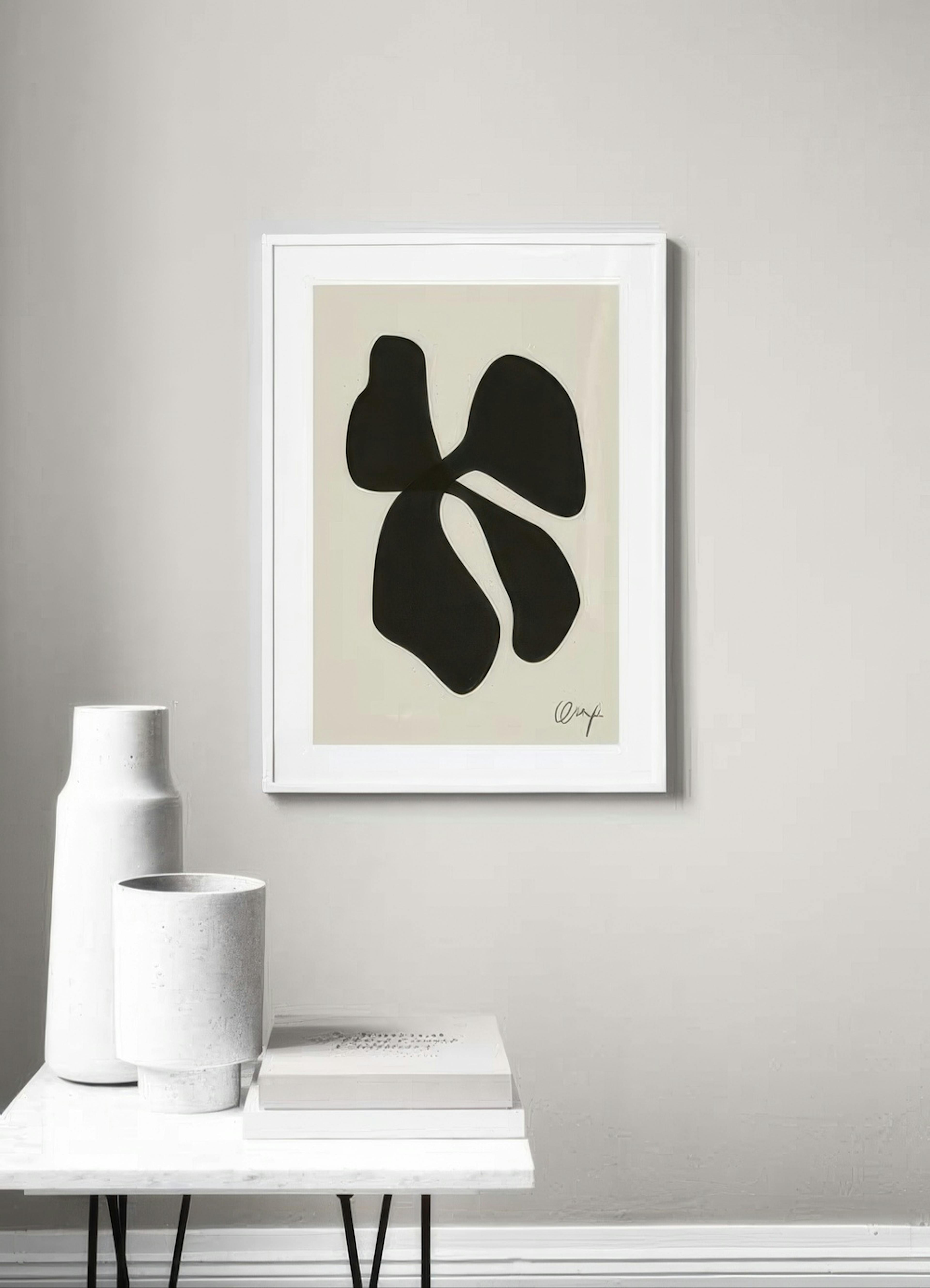Monochrome Abstract No1 Poster