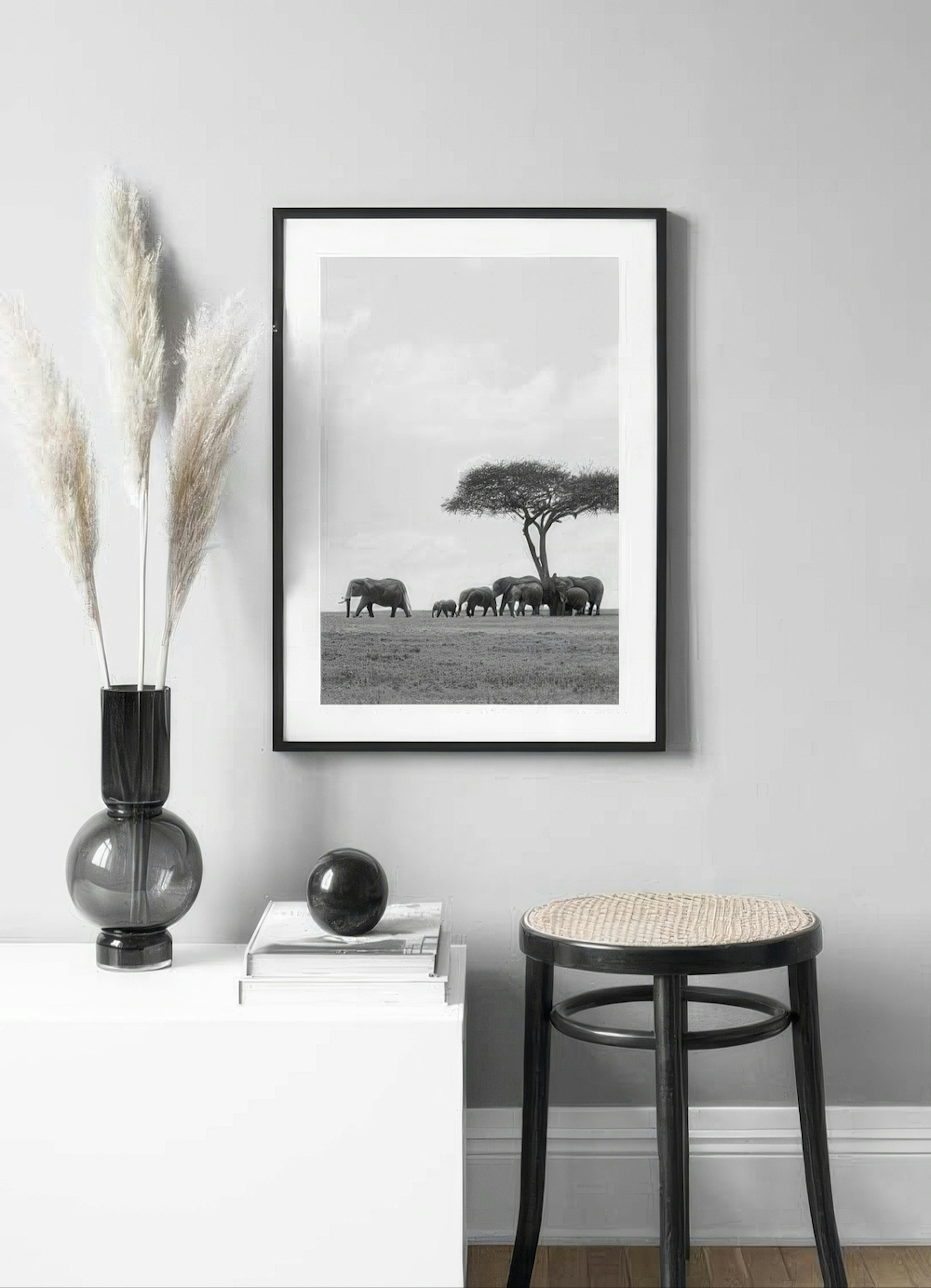 Wild Elephants Print