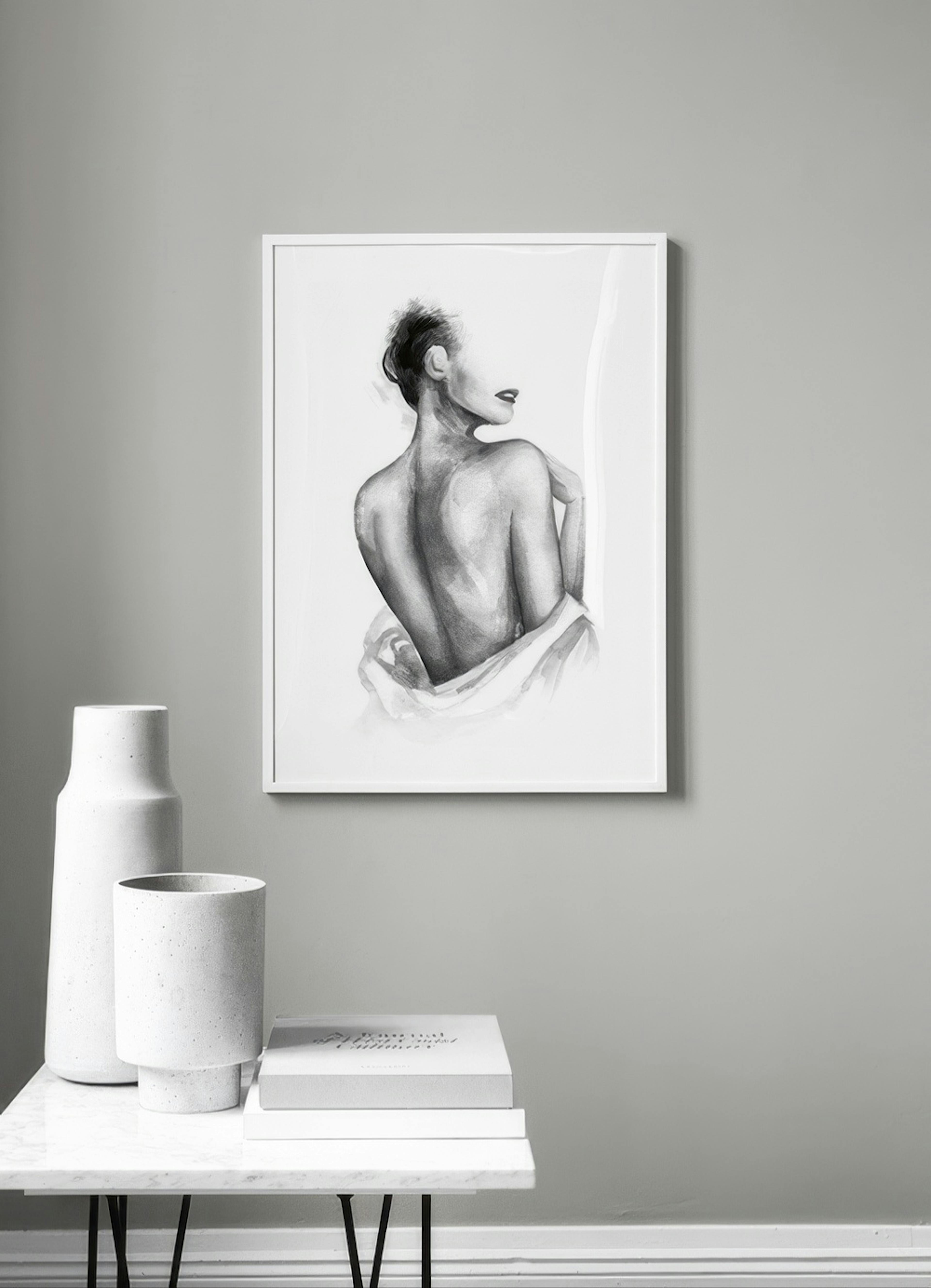 Almost Nude Watercolor Print