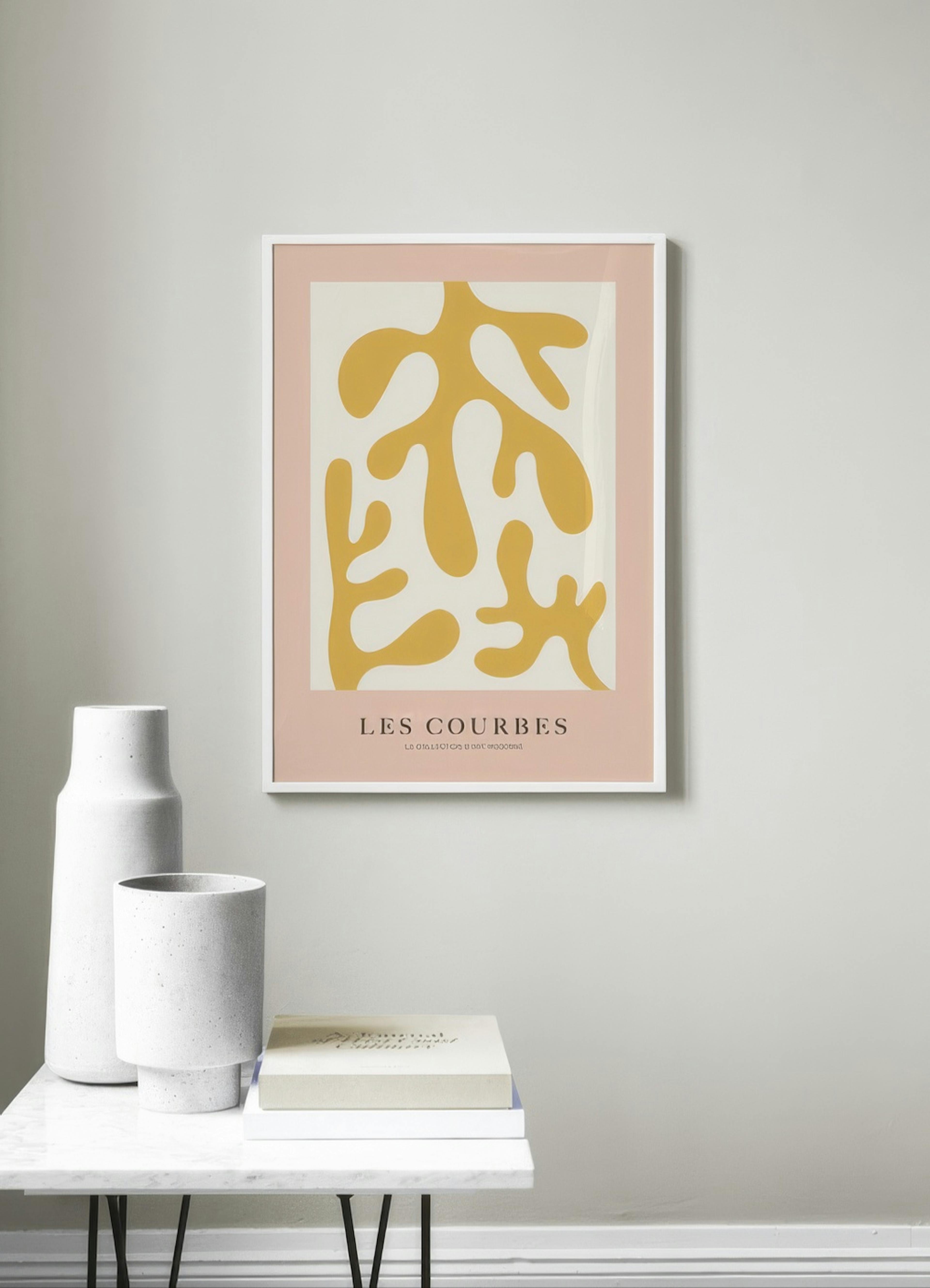 Les Courbes Jaune Print