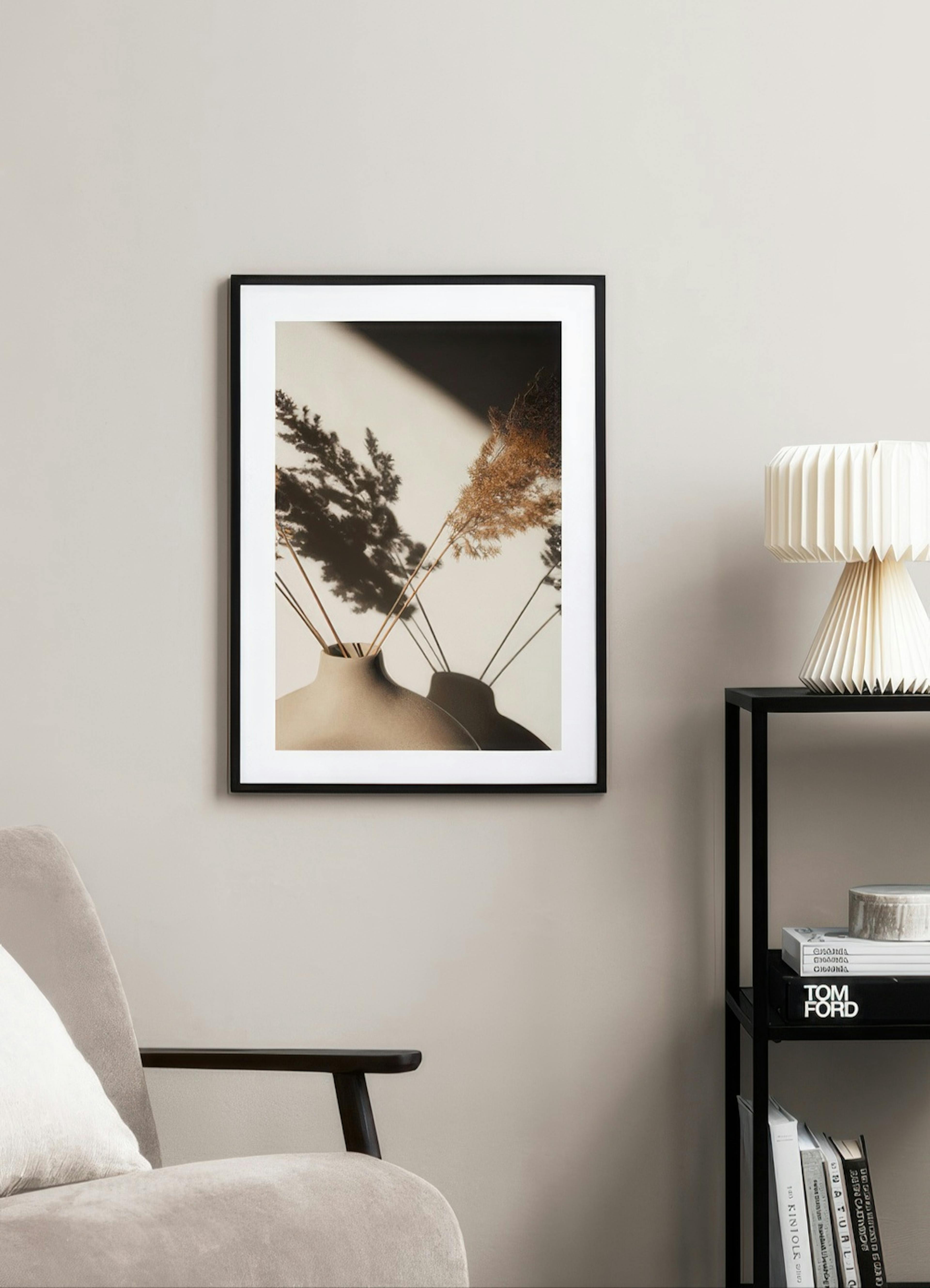 Pampas Grass Silhouette Poster