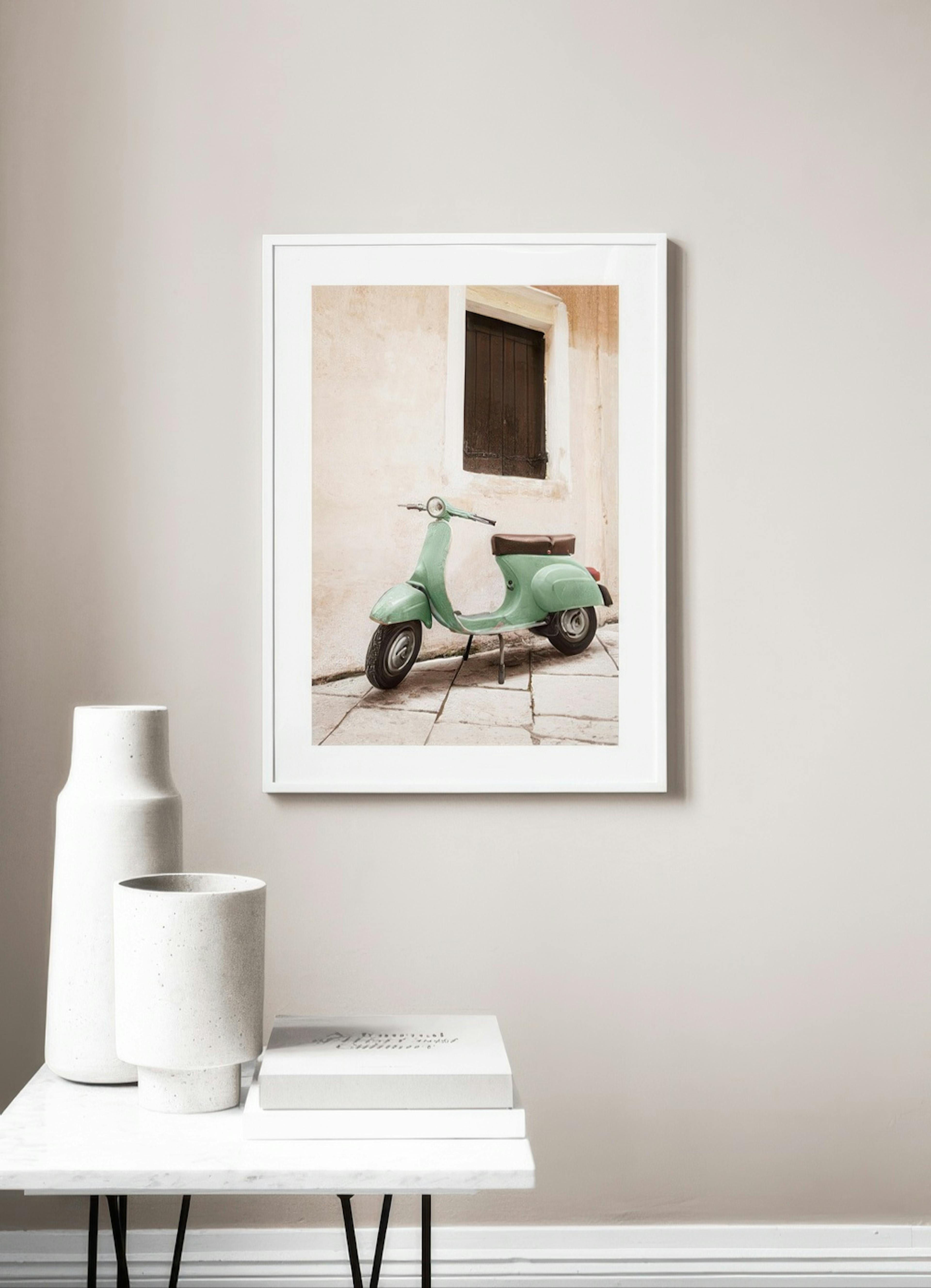 Green Scooter Print