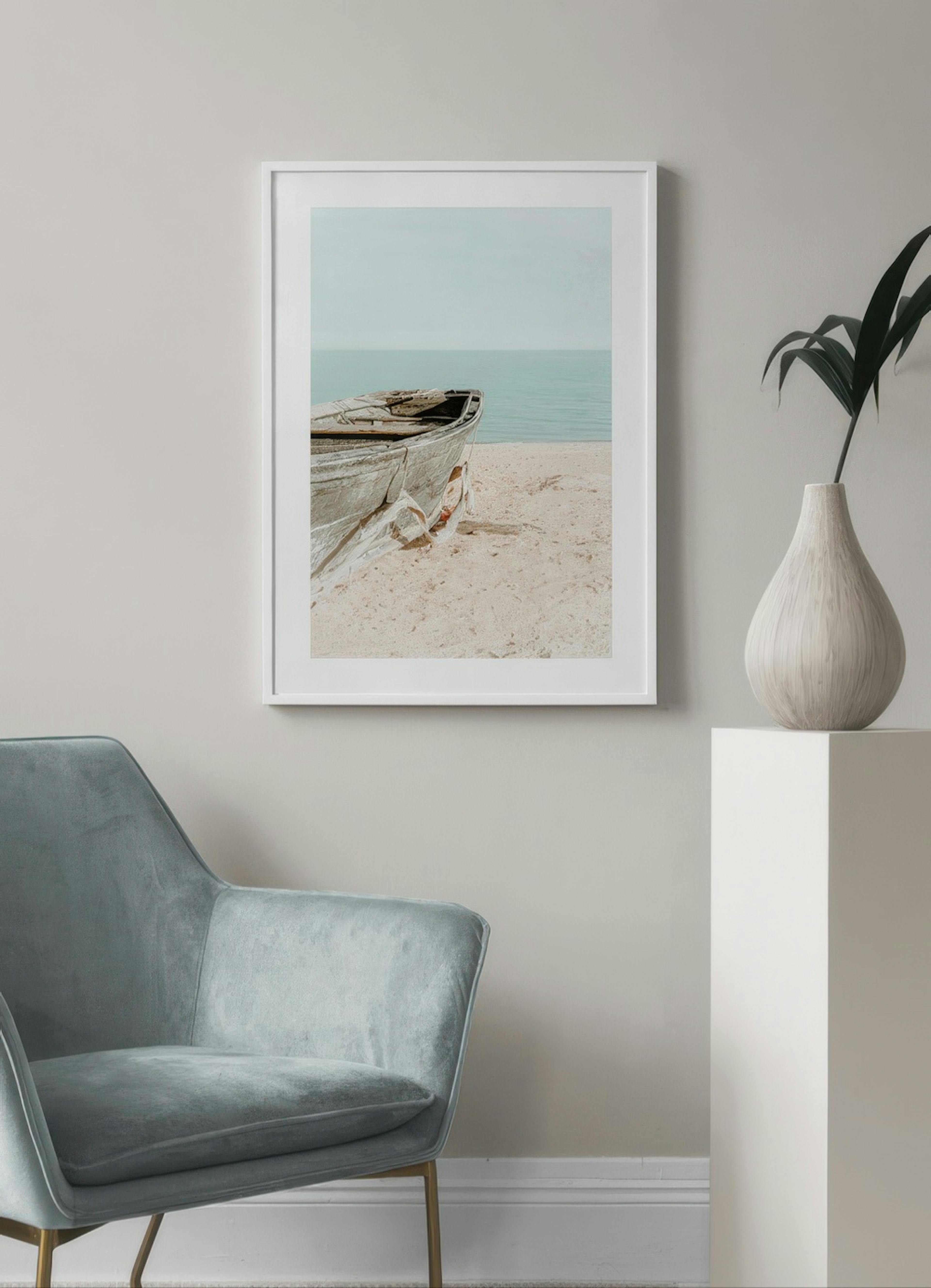Boat on the Beach Plakat