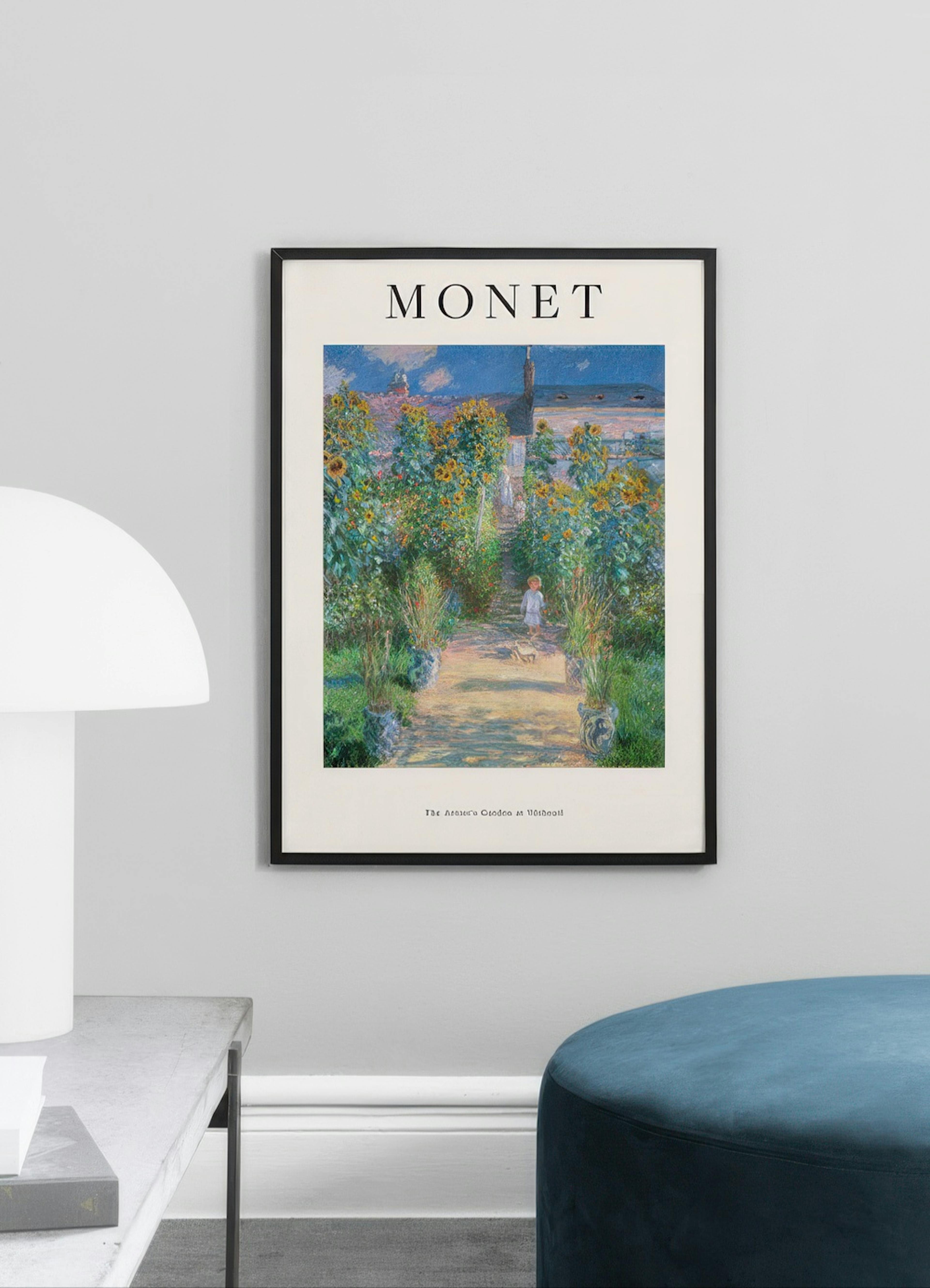 Monet - The Artist's Garden at Vétheuil Poster