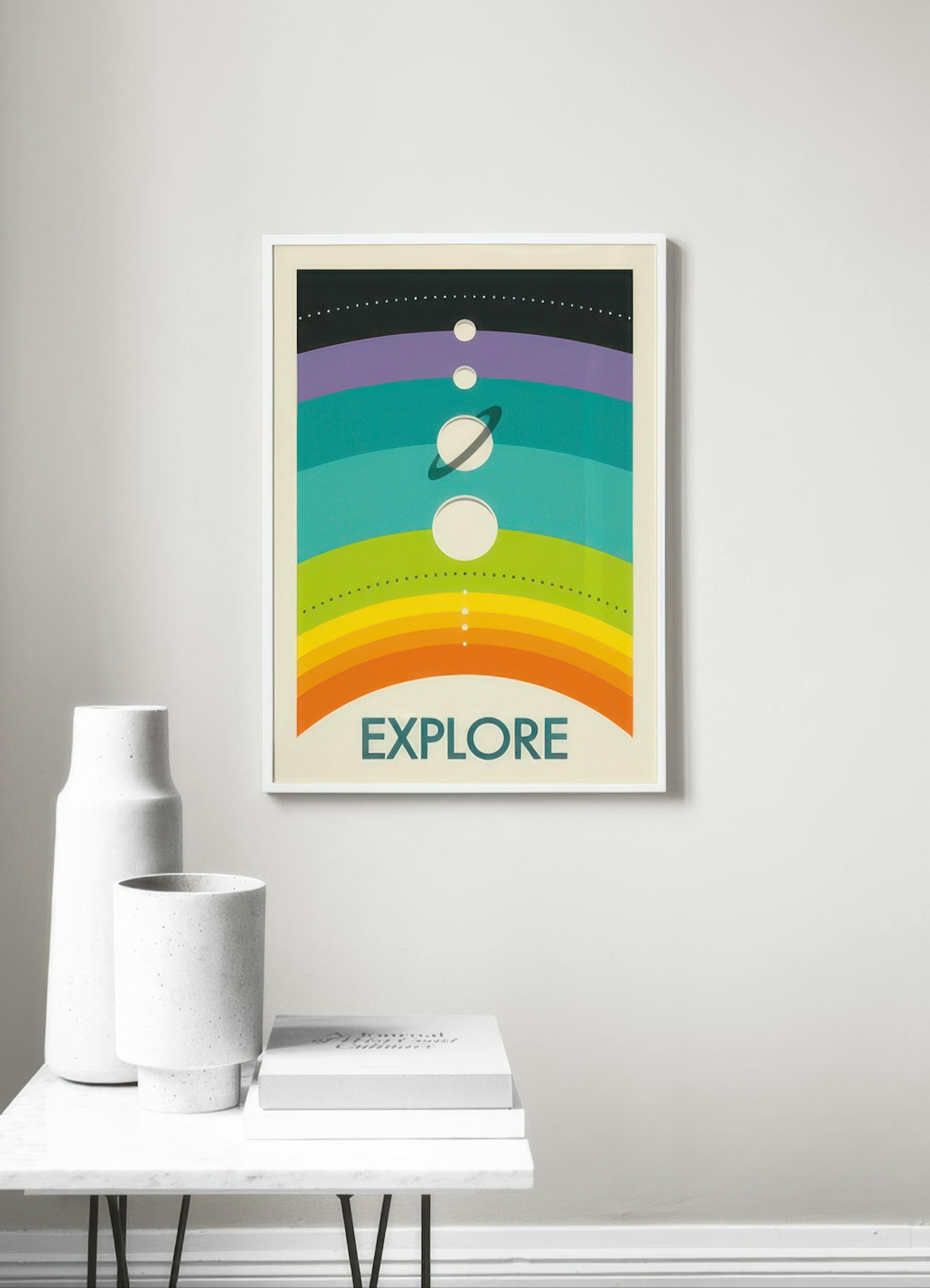 Jazzberry Blue - Rainbow Solar System Print