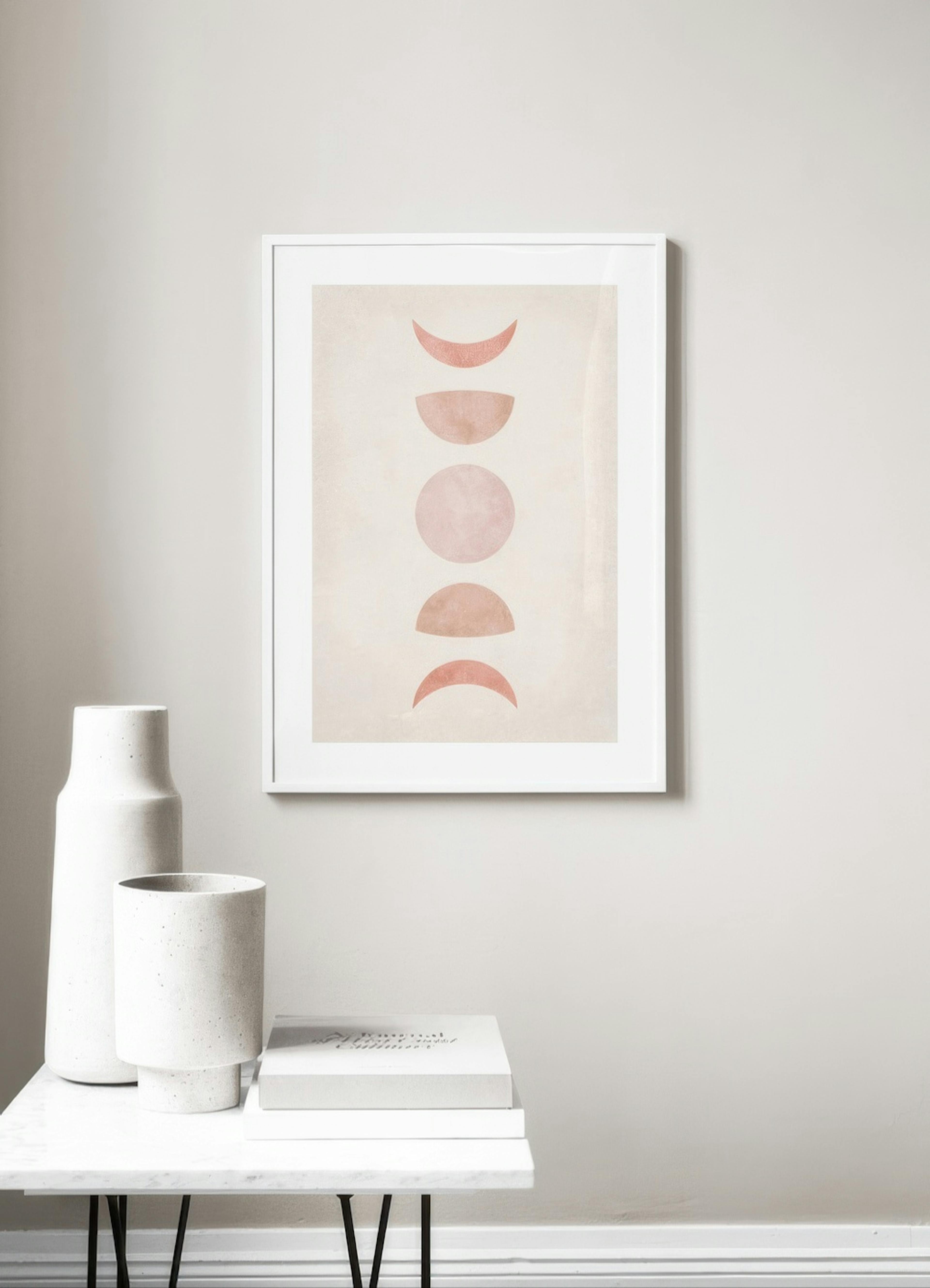 Pink Moon Phase Poster