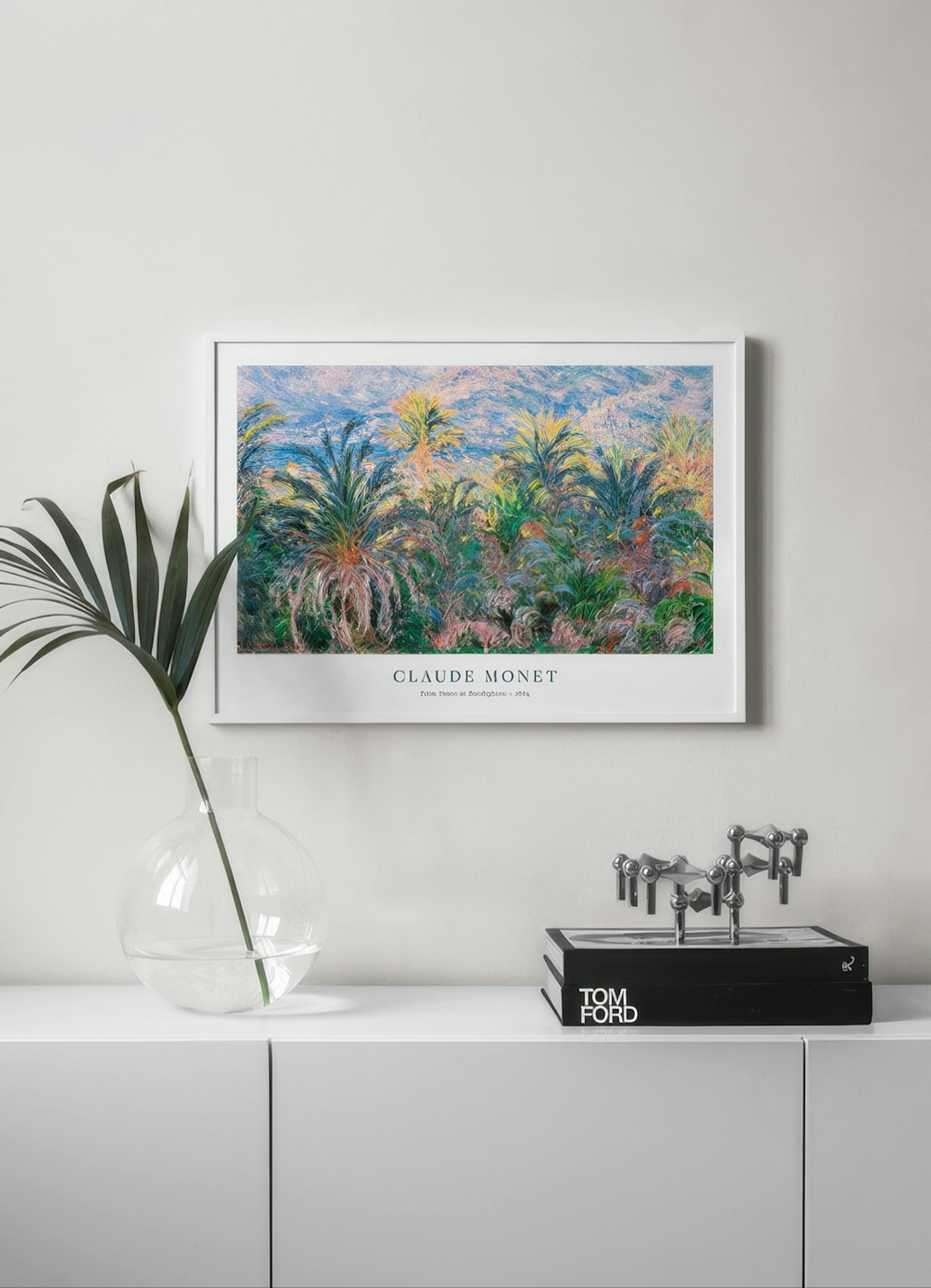 Monet - Palm Trees at Bordighera Plakat