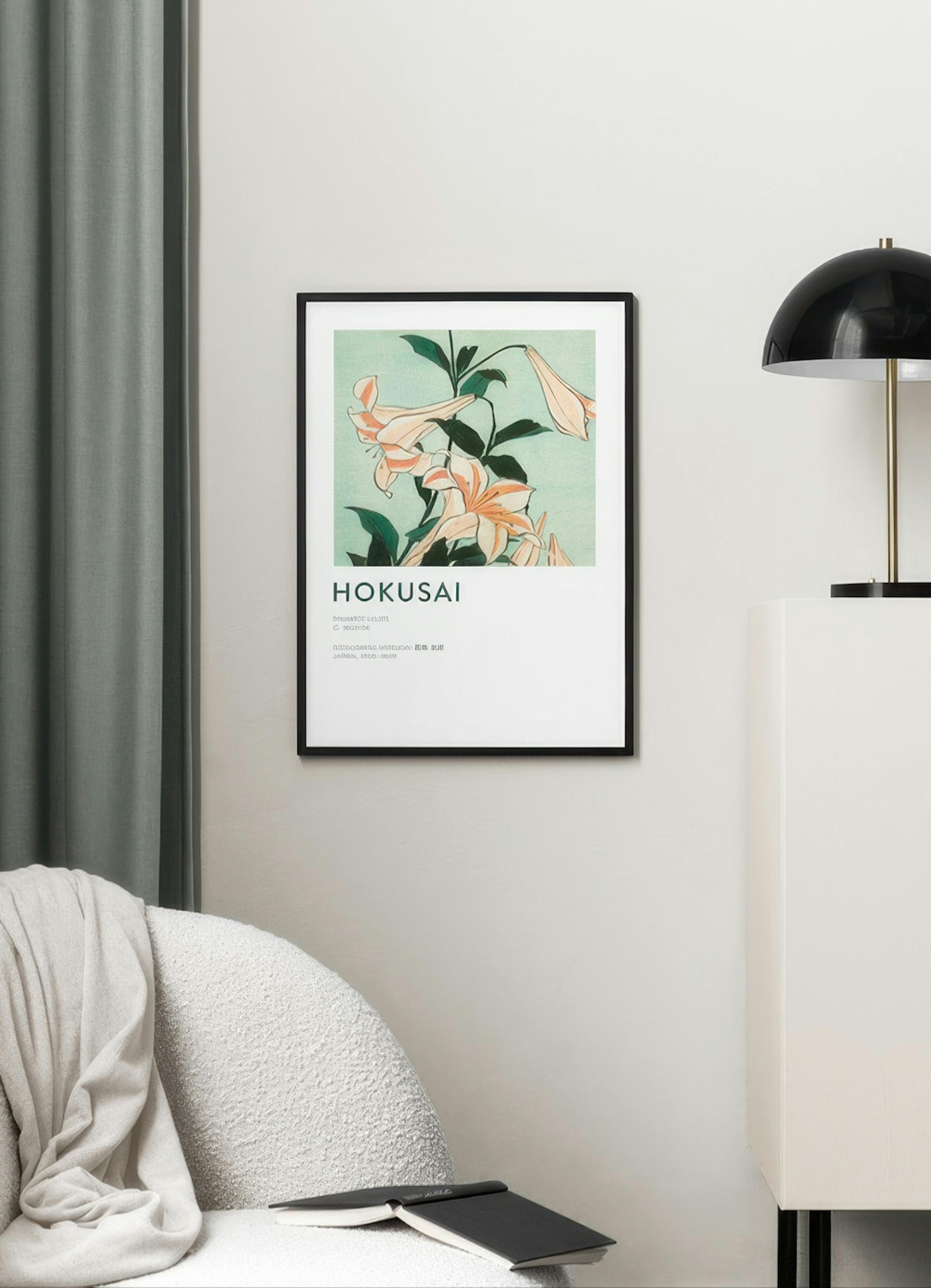 Hokusai - Trumpet Lilies Print